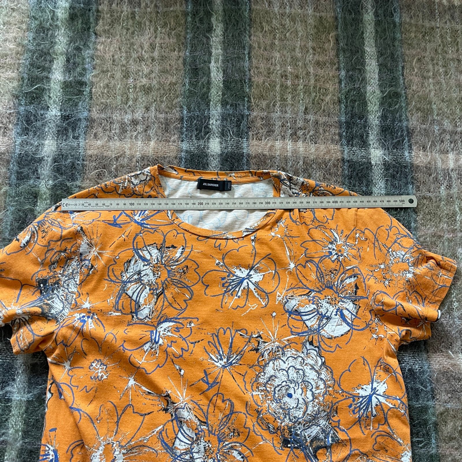 Jil Sander Jil Sander Orange Floral Print T-Shirt Size US L / EU 52-54 / 3 - 9 Thumbnail