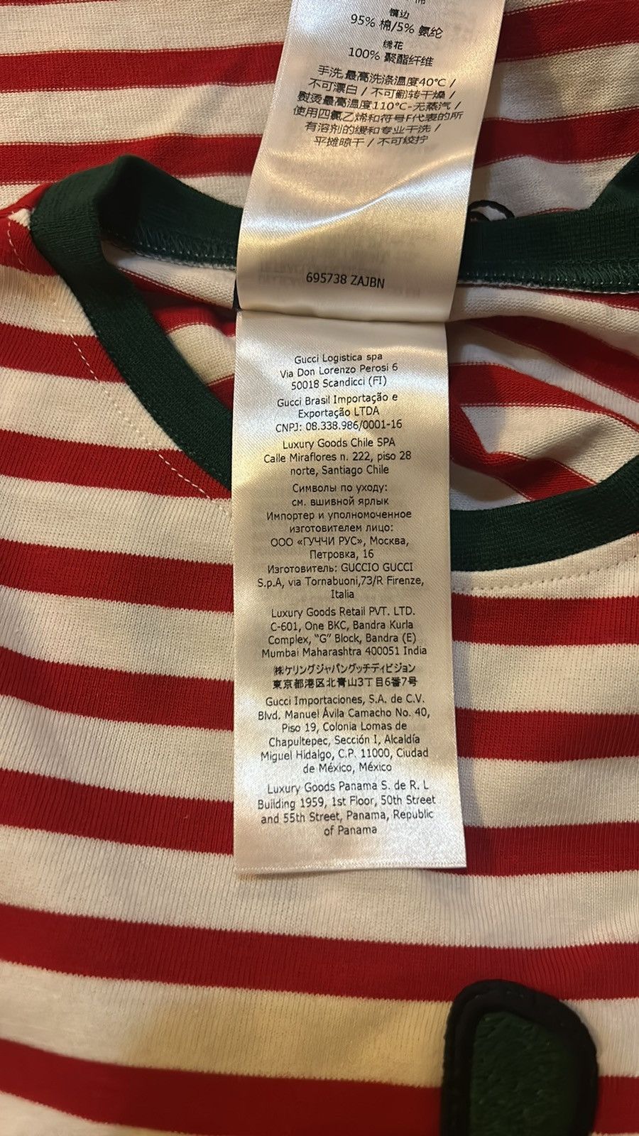 Gucci Gucci Pet Strawberry Cotton striped T-shirt size L Size ONE SIZE - 8 Thumbnail