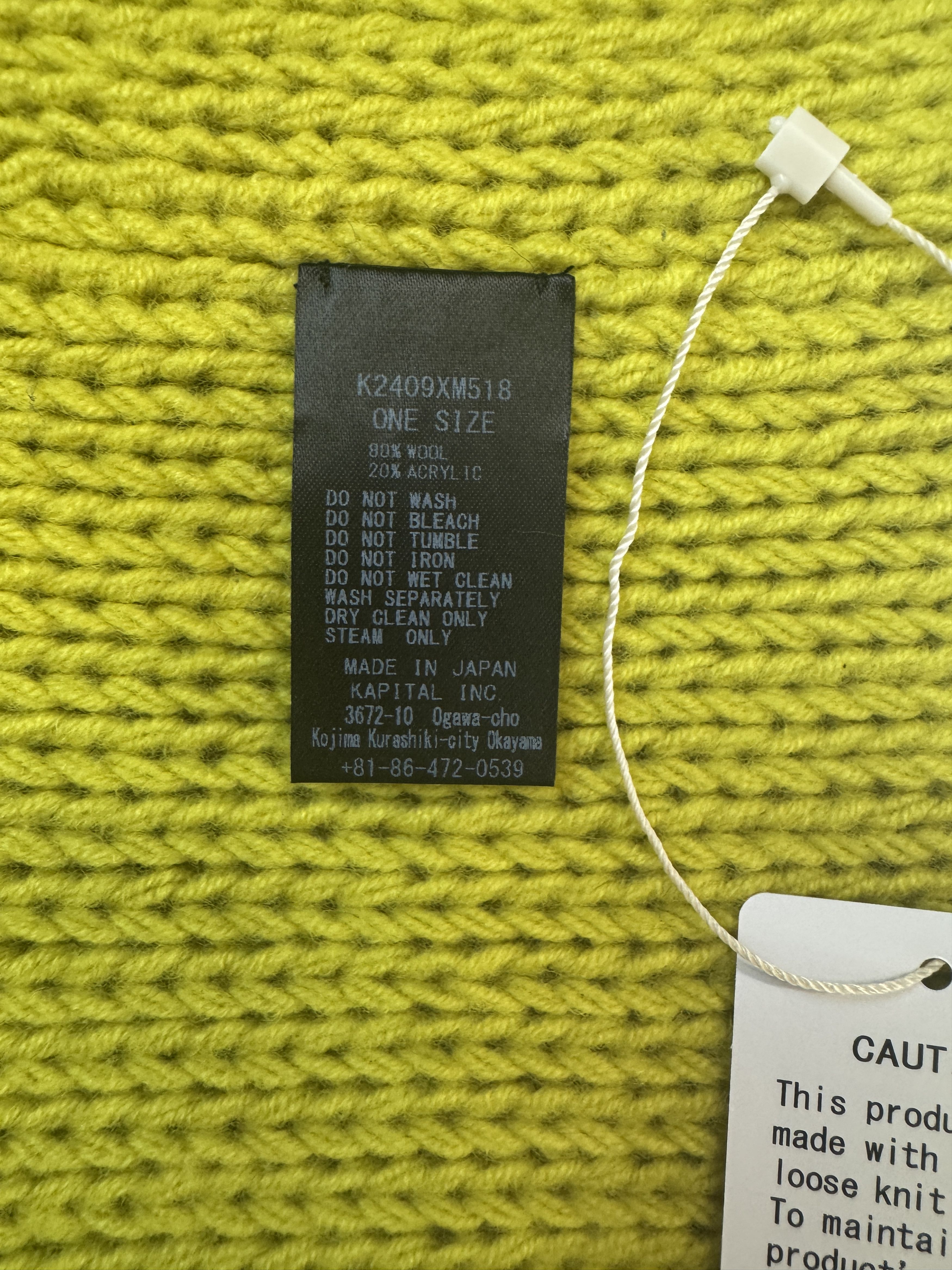 Kapital KAPITAL 3G WOOL BRAIDED SNOOD OS FLASH YELLOW NEW W/ TAGS Size ONE SIZE - 6 Thumbnail