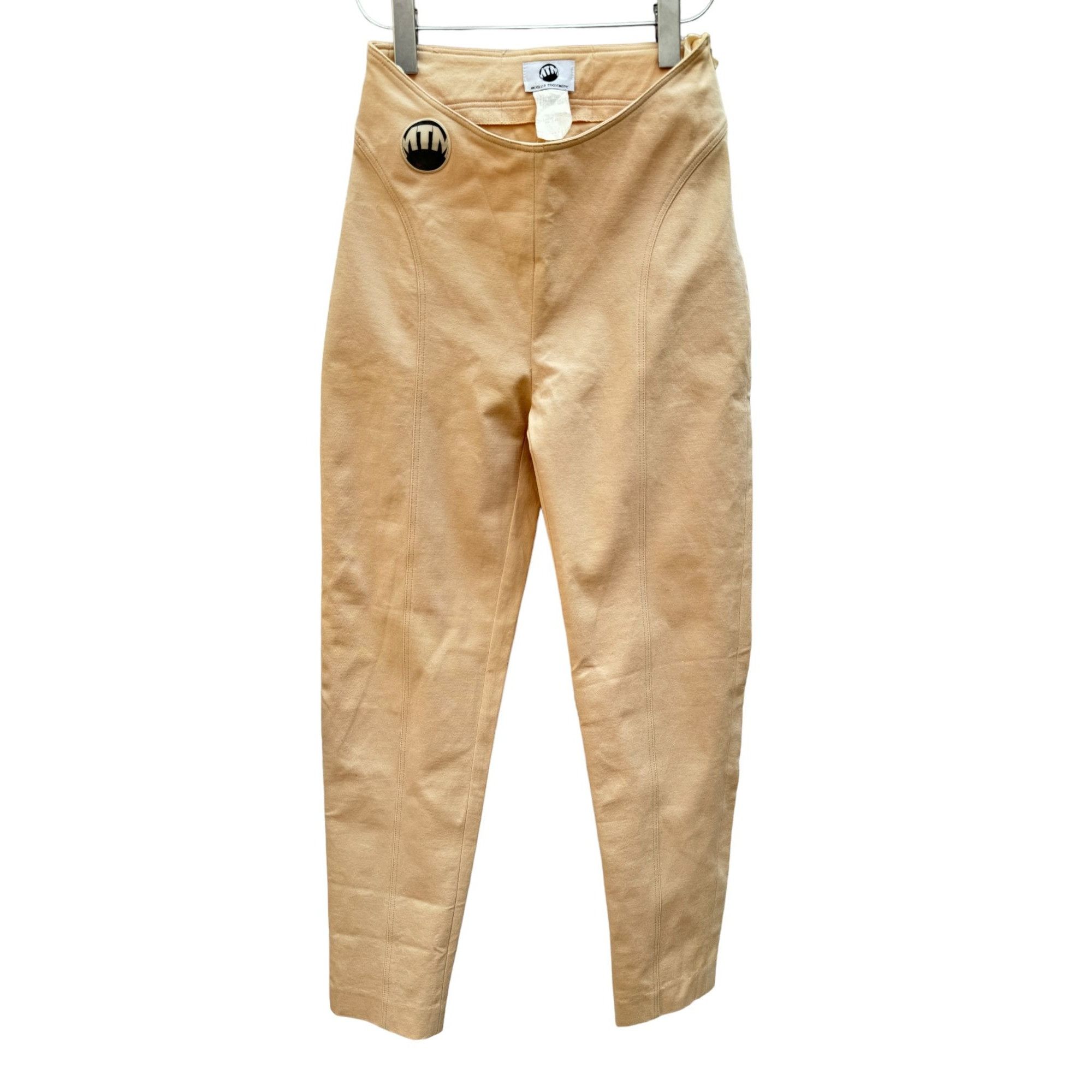Thierry Mugler Vintage Beige Pants Size 24" / US 00 / IT 34 - 1 Thumbnail