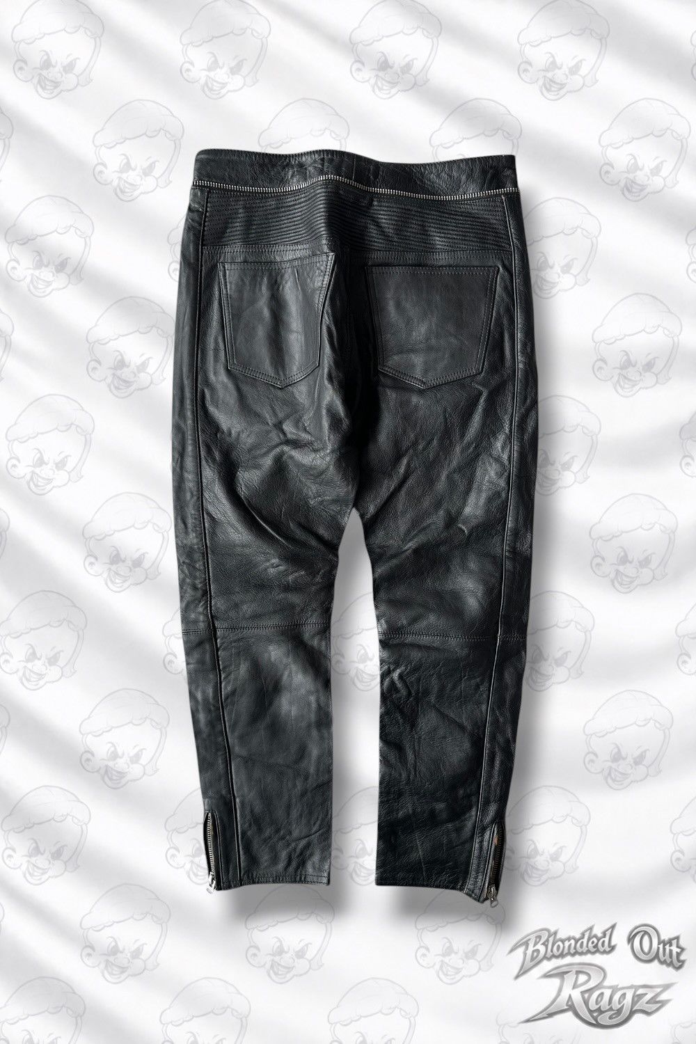 H&M × Isabel Marant Isabel Marant x H&M Leather Biker Pants Black Size 30" / US 8 / IT 44 - 2 Thumbnail