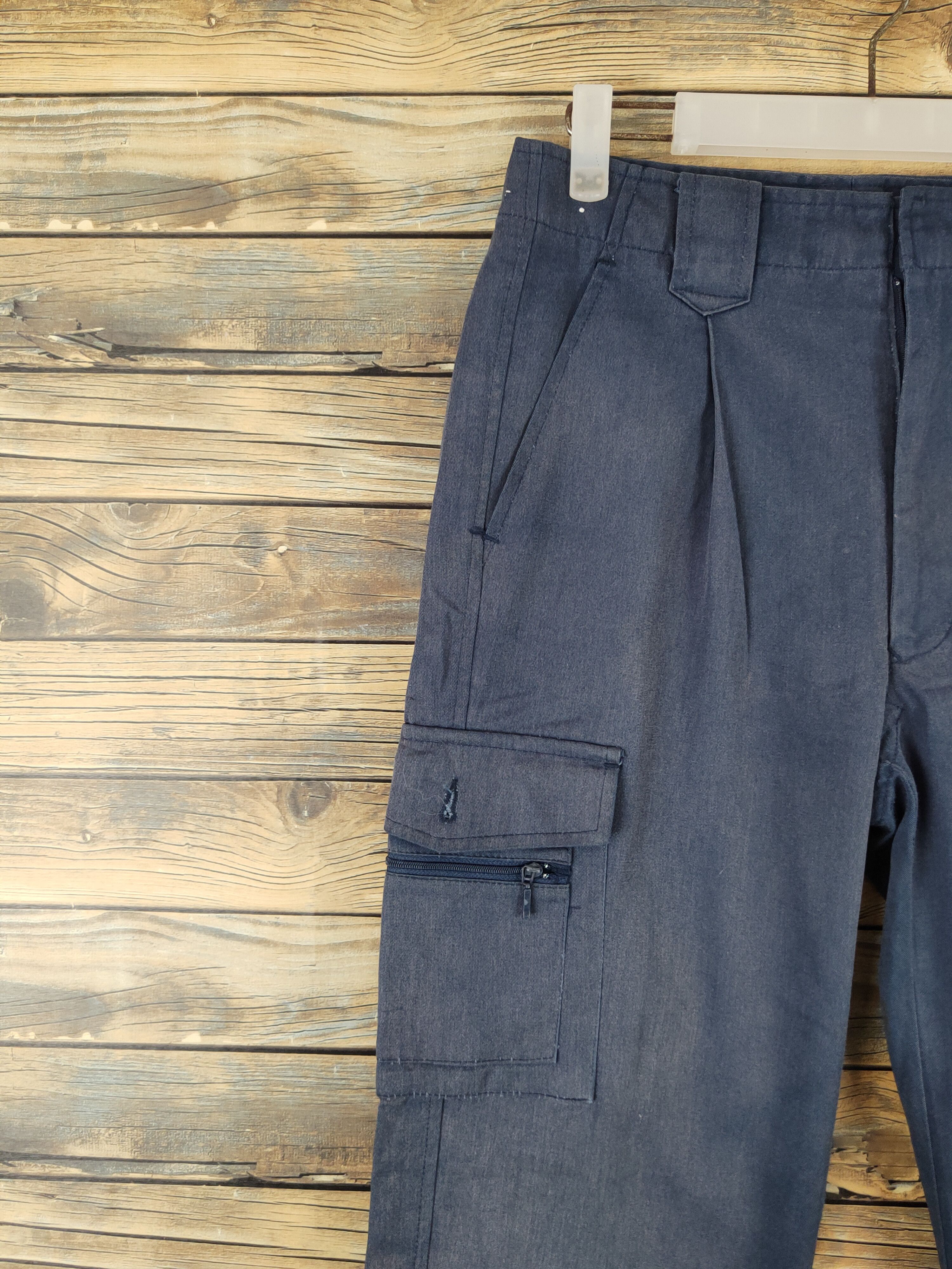 Japanese Brand Japanese Brand Navy Faded Multipocket Cargo Pants #W1044 Size US 28 / EU 44 - 3 Thumbnail