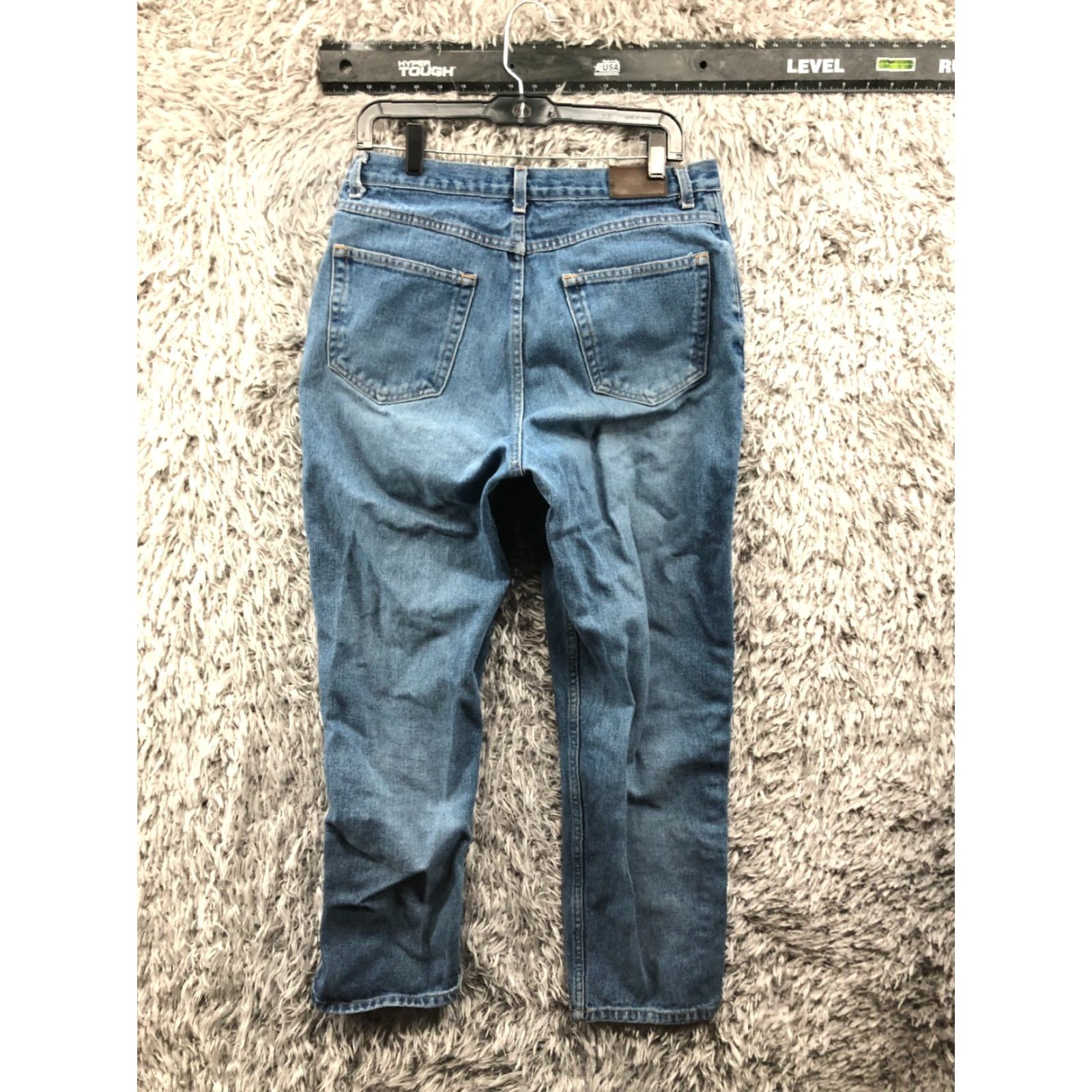 Denime Relativity Jeans Straight Womens Mid Rise Blue Denim Size 12 Short Regular 27in 5-Pocket Classic Modern Size 34" / US 12 / IT 48 - 5 Thumbnail