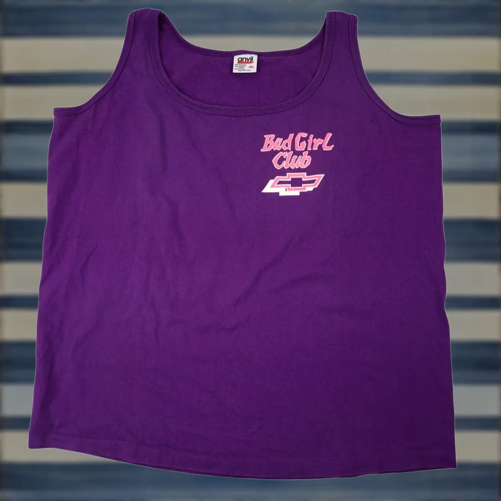Vintage VINTAGE Chevy Bad Girl Club Womens XL Graphic Tank top Purple Size XL / US 12-14 / IT 48-50 - 1 Thumbnail