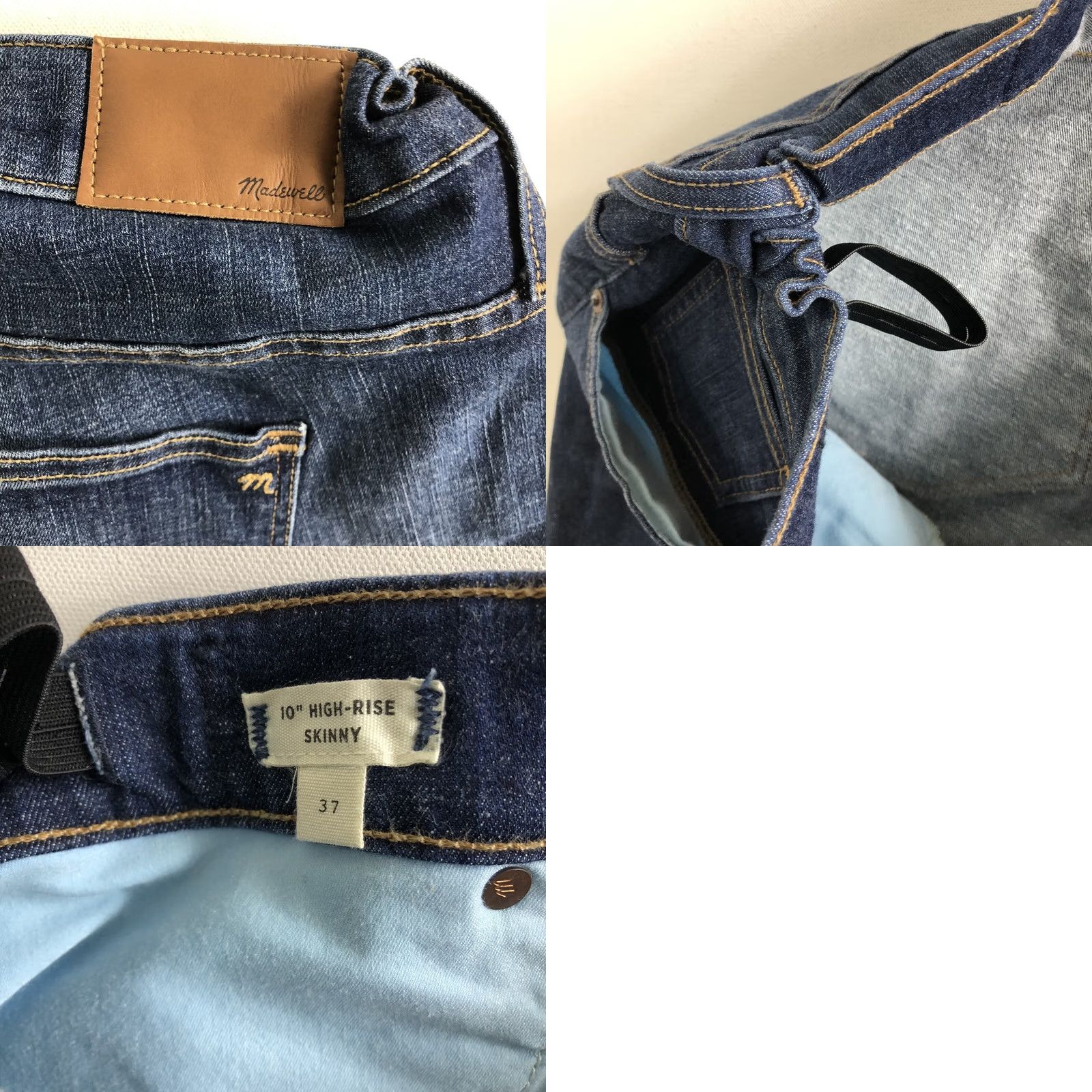 Madewell Madewell Womens Jeans Size 37 High Rise Skinny Stretch Denim 10 inch Waist 5-Pocket Slim Modern Blue Womens Size 25" / US 0 / IT 36 - 8 Thumbnail