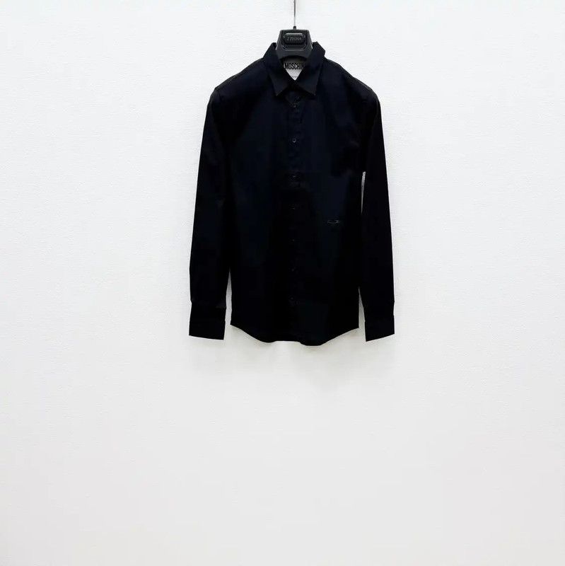 Moschino Moschino Black Long Sleeve Men's Shirt 0089 Size US L / EU 52-54 / 3 - 1 Thumbnail