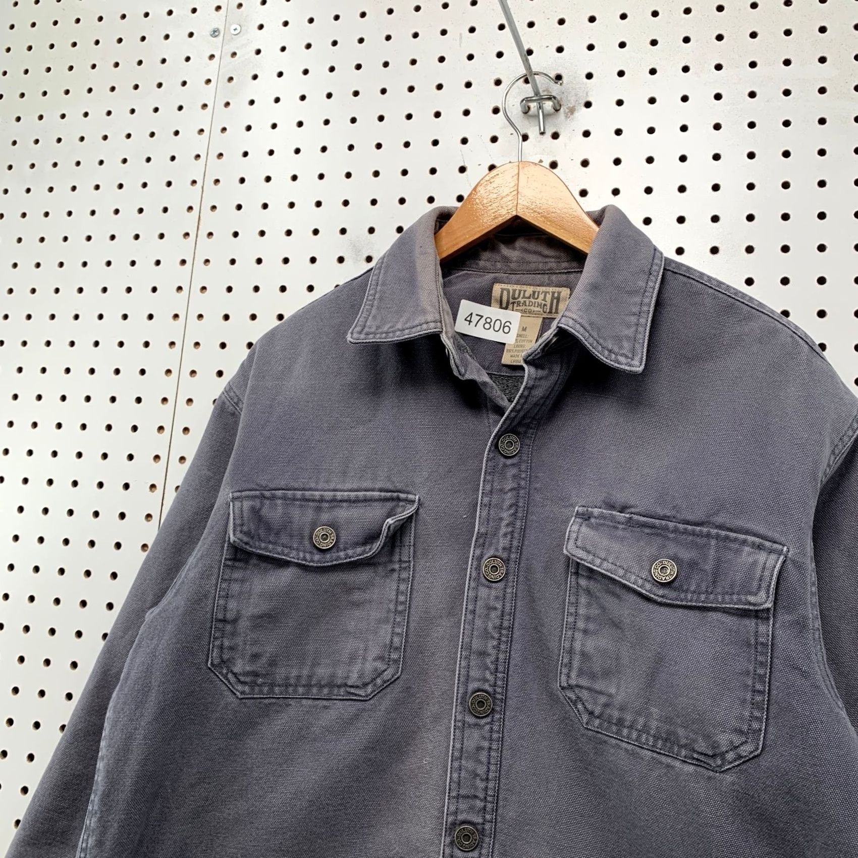 Vintage Duluth Men Jacket M Faded Gray Lined Heavyweight Canvas Cotton Wool Outdoor Winter Fall Hiking Regular Size M Mens Size US M / EU 48-50 / 2 - 6 Thumbnail