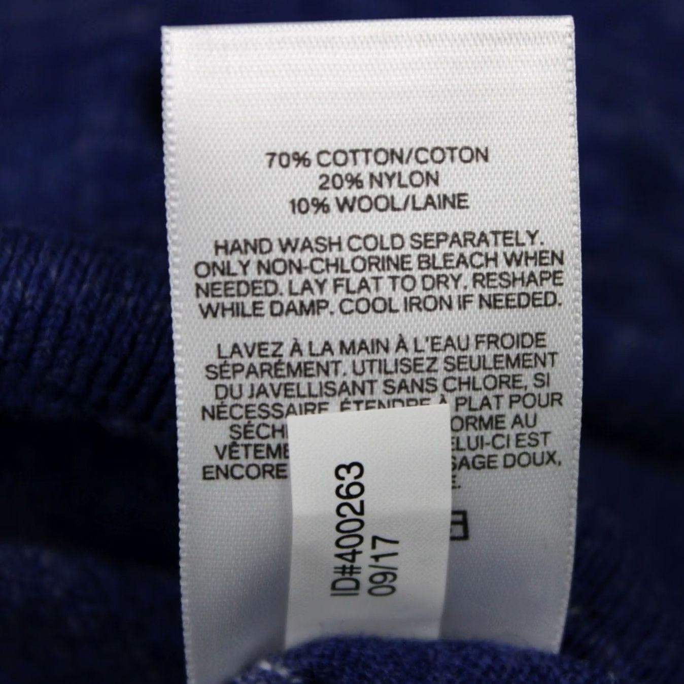 Express Express Sweatshirt Mens XL Blue Henley Cotton/Nylon/Wool Long Sleeve Shirt Size US XL / EU 56 / 4 - 7 Thumbnail