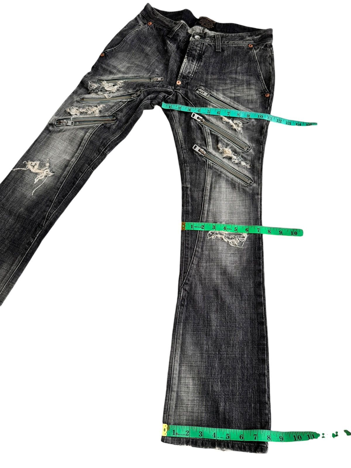 Japanese Brand ⚡️⚡️Izreel By Kazuhiro Takakura Distressed Jeans Zipper Size US 32 / EU 48 - 14 Thumbnail
