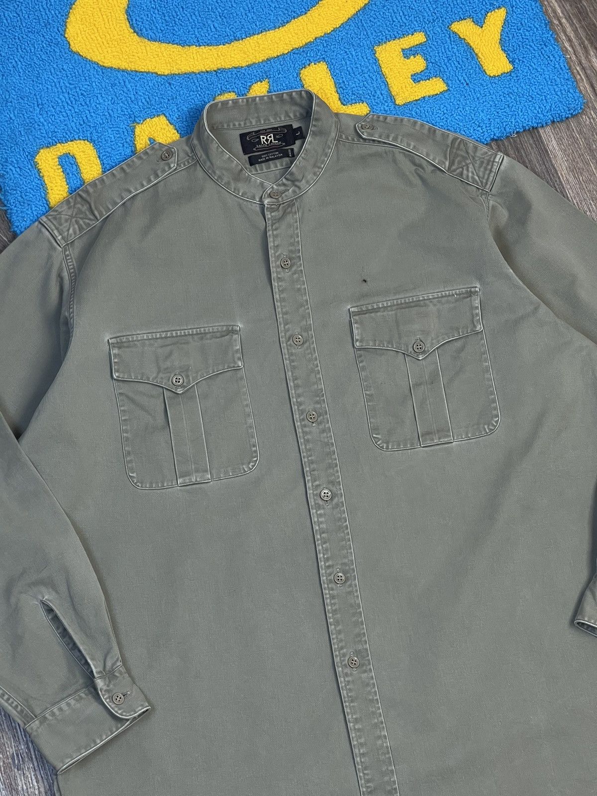 Polo Ralph Lauren Vintage Double RL Military Western Heavy Buttons Shirt Size US L / EU 52-54 / 3 - 2 Thumbnail