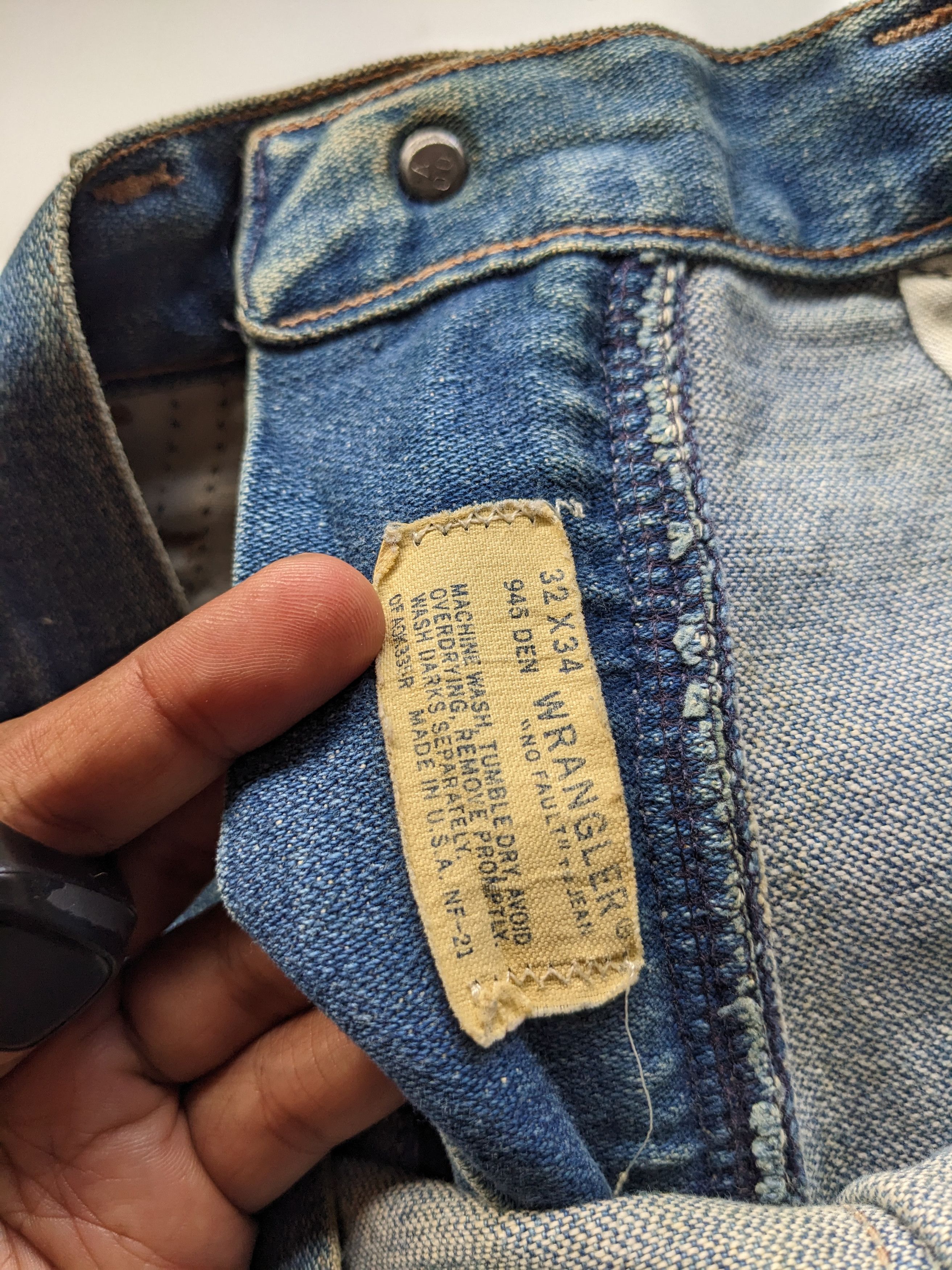 Vintage × Wrangler Vintage 70s Wrangler flare jeans Size US 31 - 7 Thumbnail