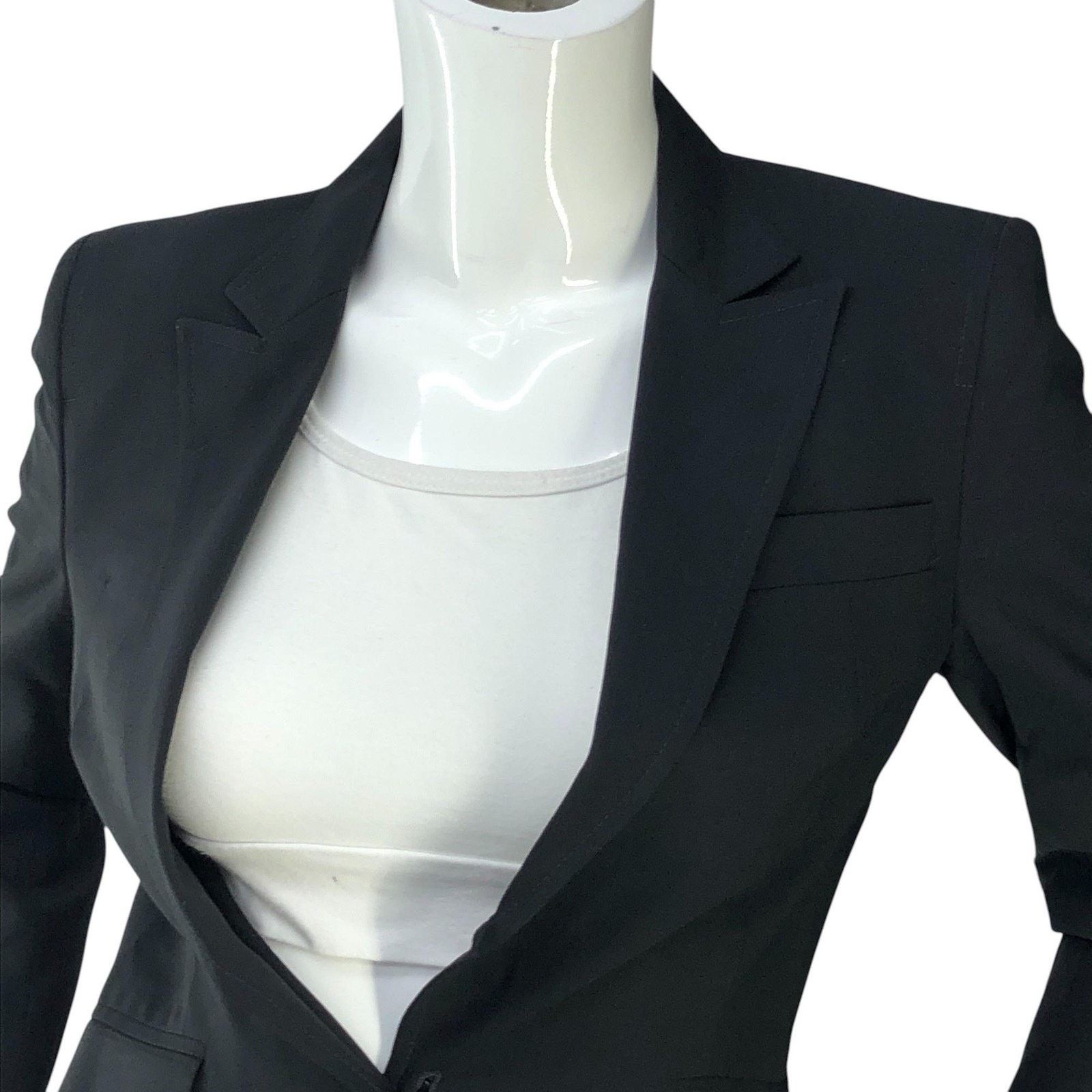Costume National Costume National Blazer 40 Black Wool Tailored Italy Jacket Size S / US 4 / IT 40 - 2 Thumbnail