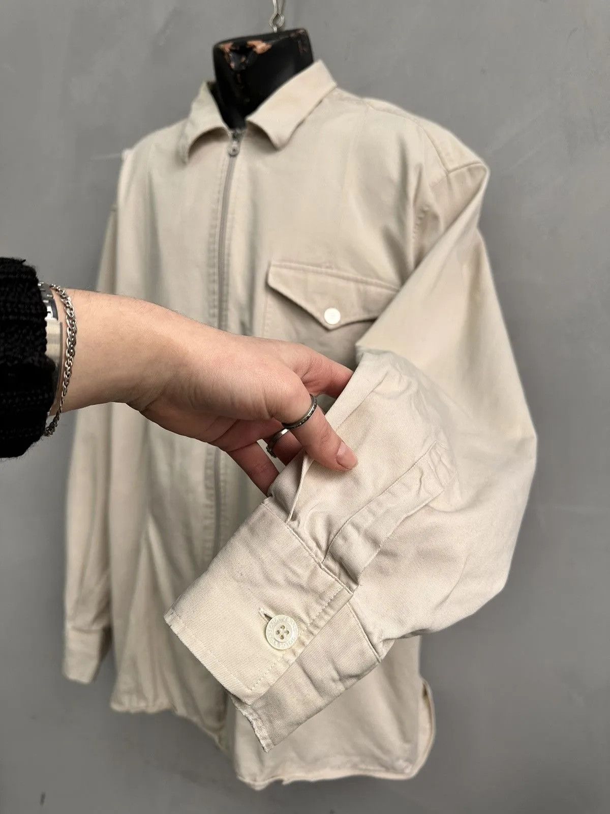 Vintage Beige Jacket Dolce Gabbana Vintage Mens Workwear Japan Y2K Size US XL / EU 56 / 4 - 5 Thumbnail