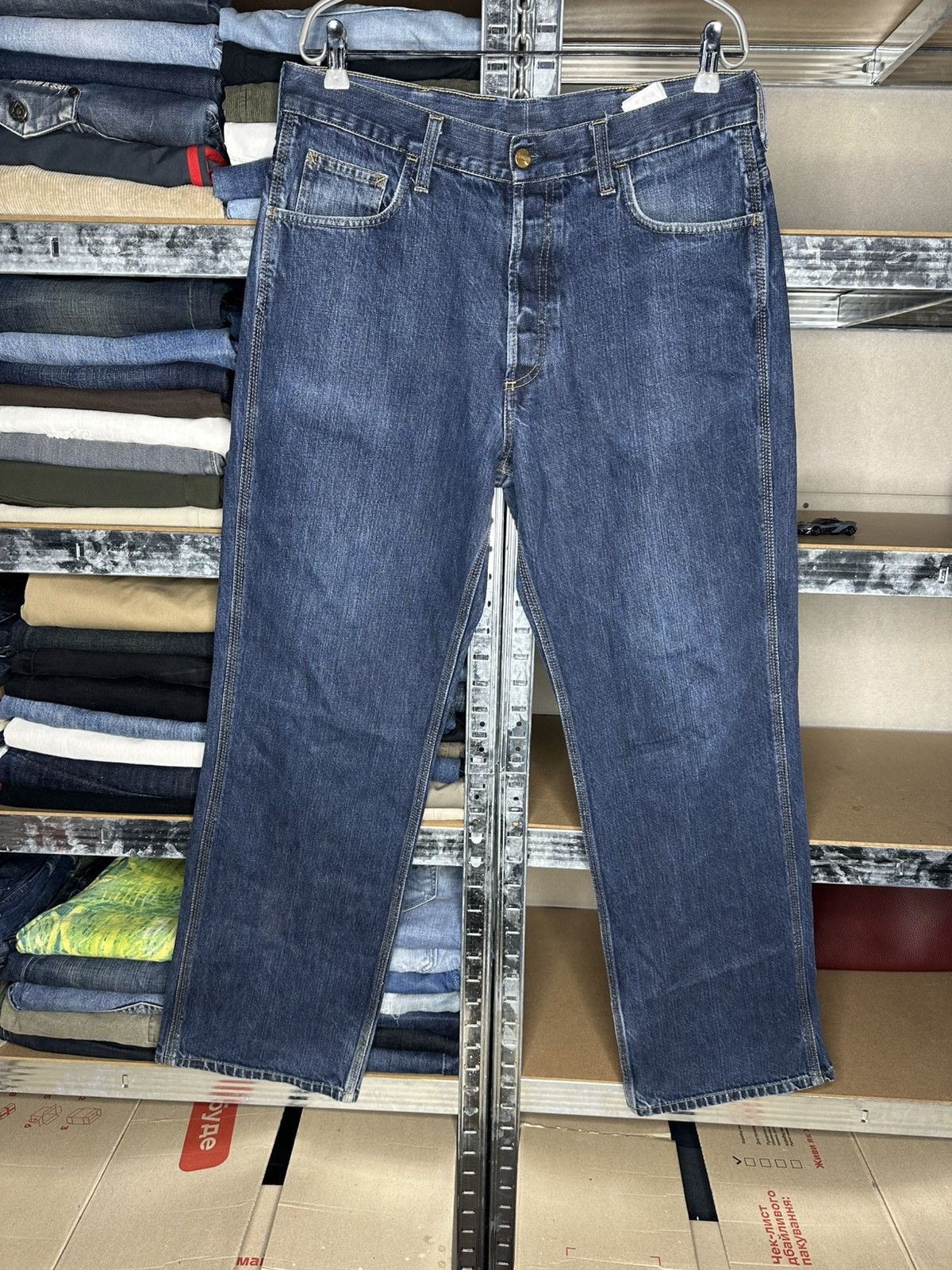 Carhartt Carhartt Classic Denim Jeans Straight Leg Workwear Pants Size US 34 / EU 50 - 1 Thumbnail