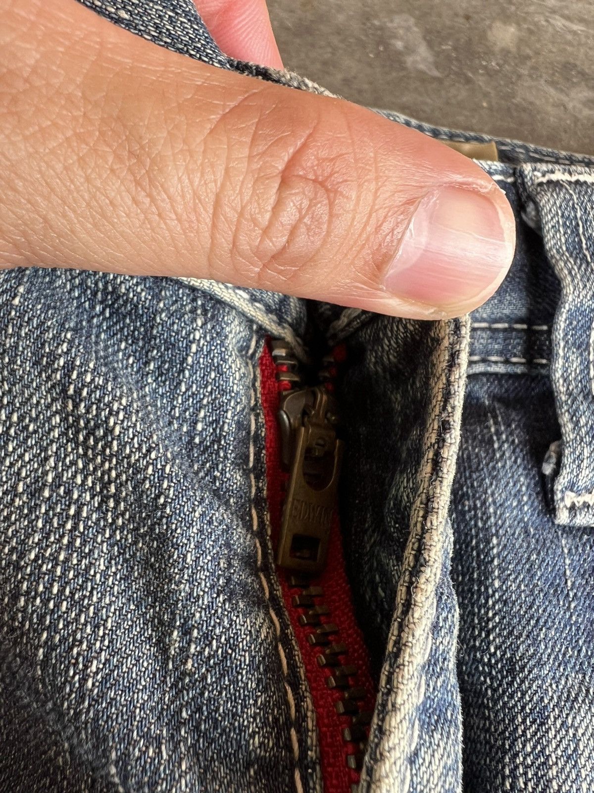 Edwin 💥Flare💥Edwin 503 Blue Trip Backle Back Jean Size US 30 / EU 46 - 15 Thumbnail