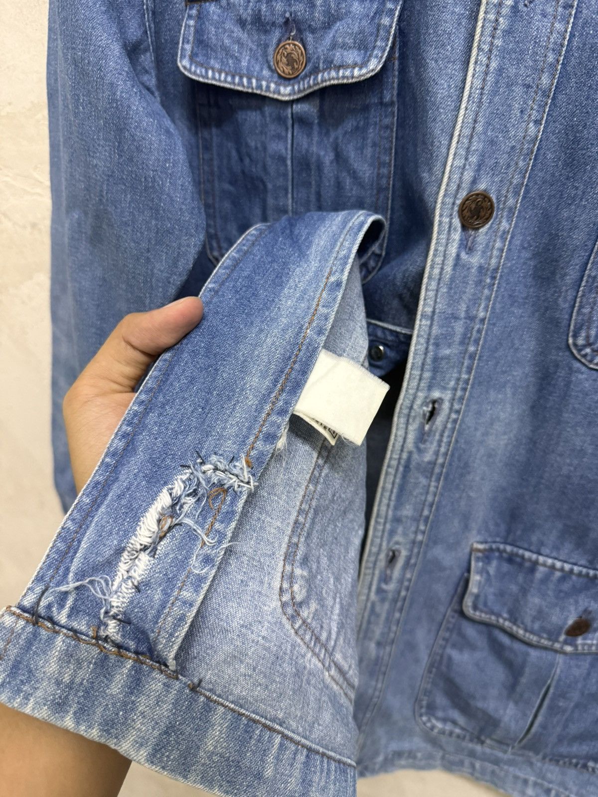 Vintage Vintage Big Yank Blue Denim Jean Trucker Jacket Size US M / EU 48-50 / 2 - 7 Thumbnail