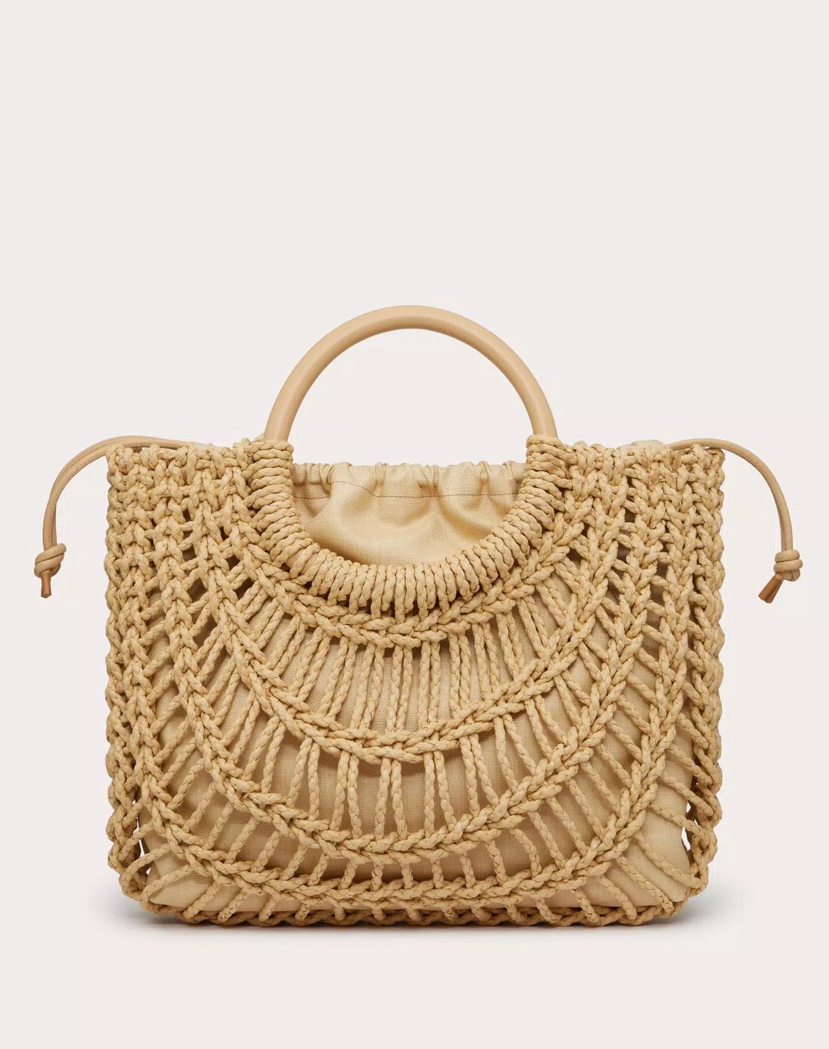 Valentino oc11z0725 Size:OS/ Allknots Woven Rope Shopper in Beige Size ONE SIZE - 3 Thumbnail
