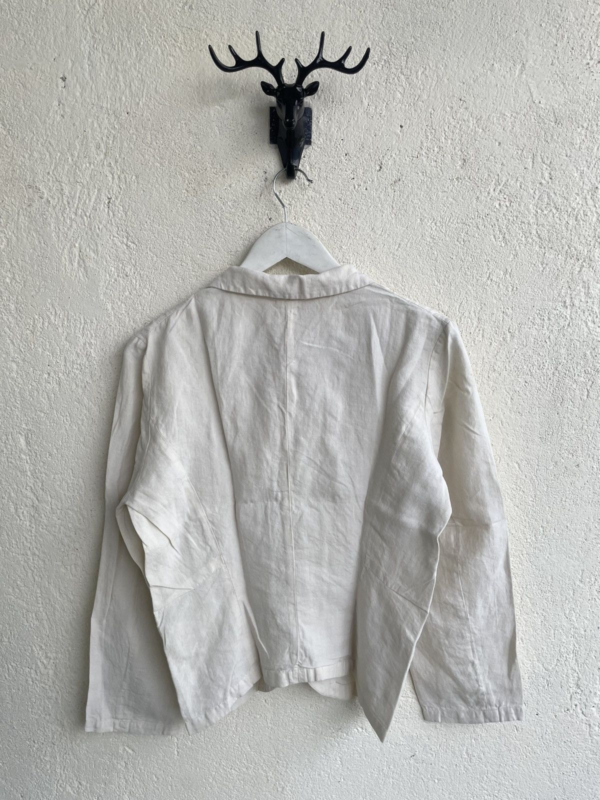CABANE de ZUCCa Zucca Cream Linen Cropped Blazer Jacket Hysteric Japan Y’s Size S / US 4 / IT 40 - 6 Thumbnail