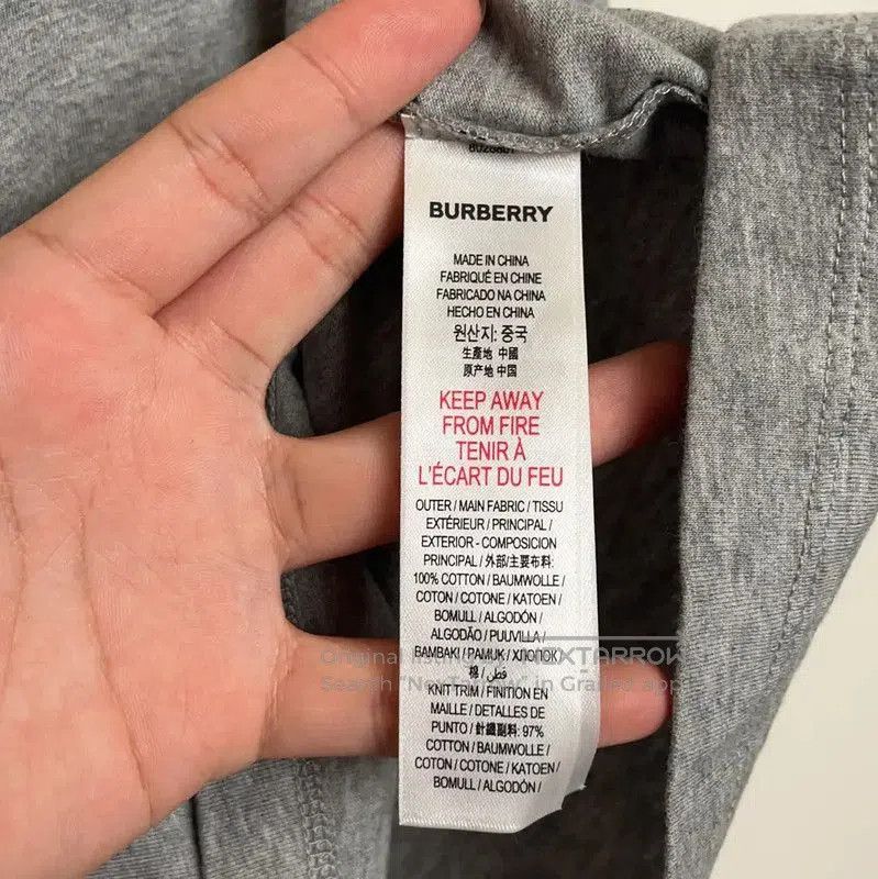 Burberry Burberry Gray Cotton Men's T-Shirt. Size US S / EU 44-46 / 1 - 5 Thumbnail