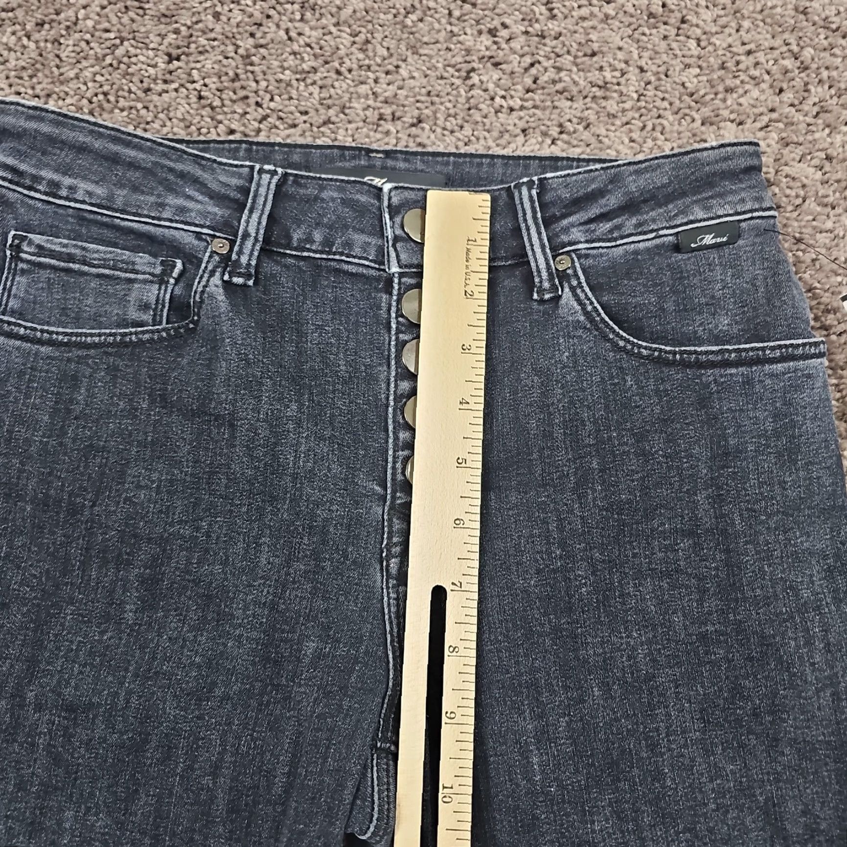 Mavi Mavi Jeans Womens 26 Gray Skinny Ankle Mid Rise Dark Wash Button Fly Denim 26x27 Size 26" / US 2 / IT 38 - 4 Thumbnail