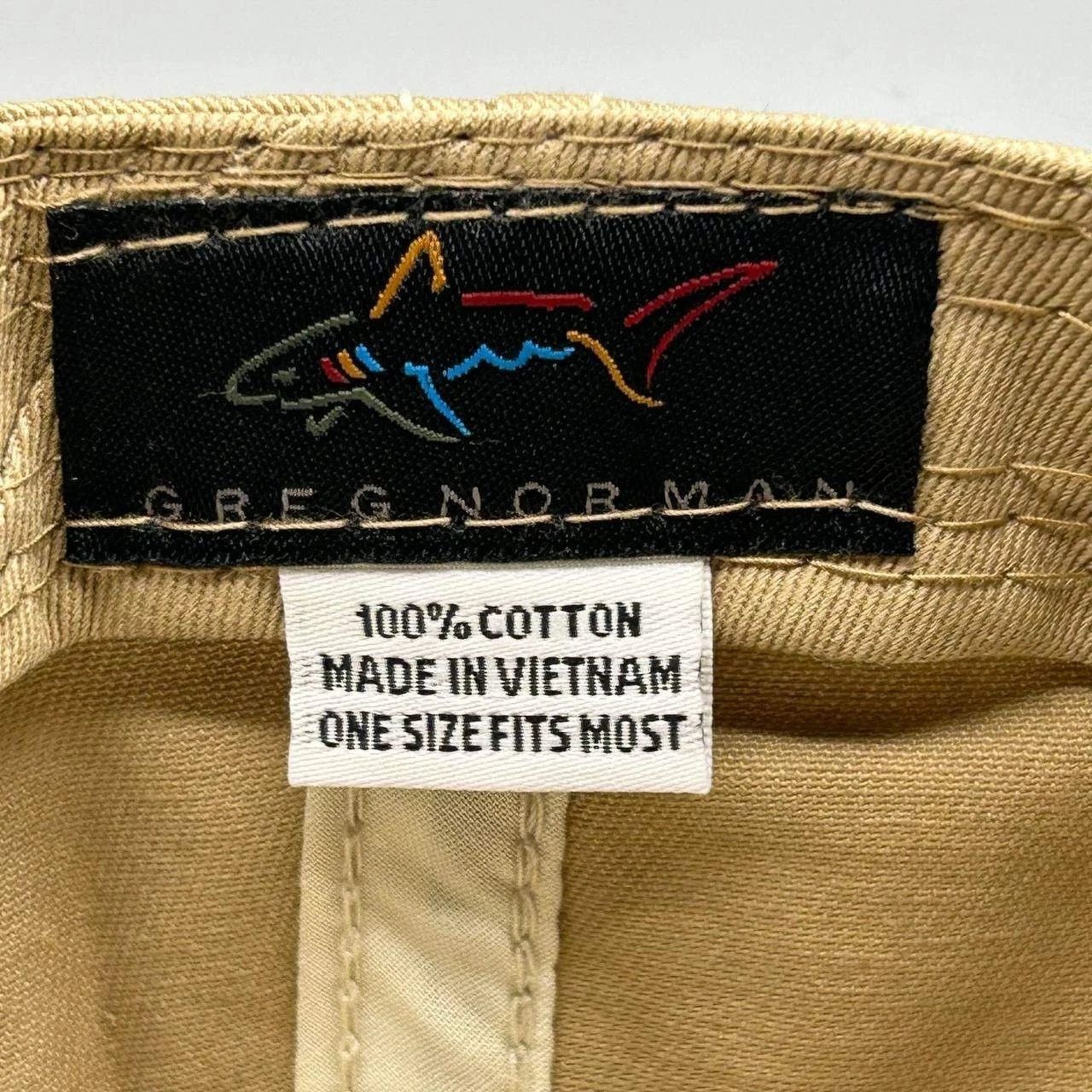 Greg Norman Greg Norman Golf Hat Men Beige Embroidered Strap Back Cotton Size ONE SIZE - 4 Thumbnail