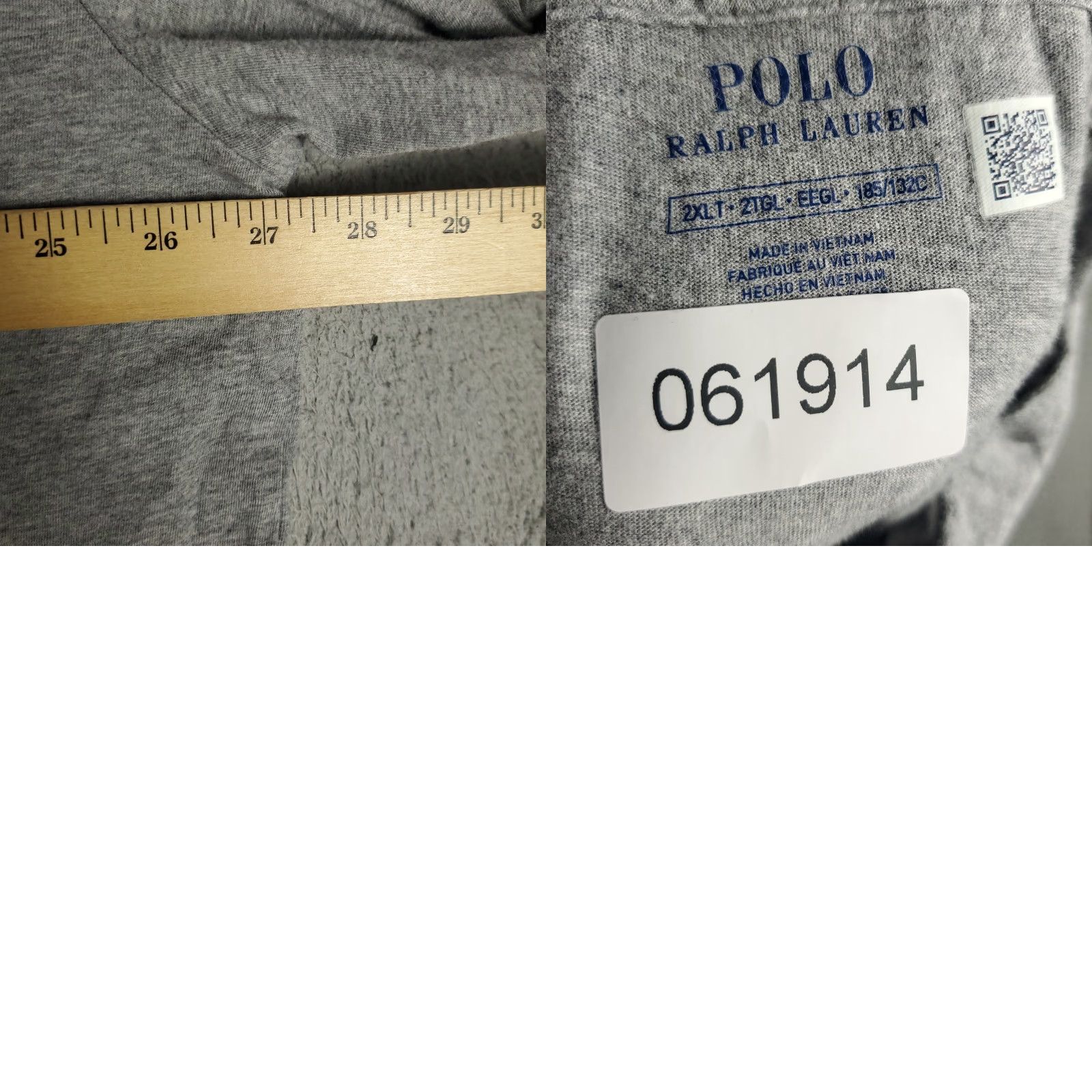 Ralph Lauren VINTAGE Ralph Lauren Hoodie Mens 2XLT Long Sleeve Gray Cotton Pullover Logo Mock Neck All Seasons Size US XXL / EU 58 / 5 - 8 Thumbnail