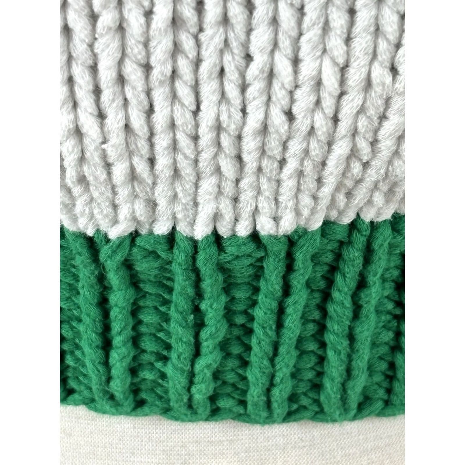 Vintage VINTAGE Yllw The Label Zora Chunky-Knit Sweater Mock Neck White Blue Yellow Ski Size L Size L / US 10 / IT 46 - 6 Thumbnail