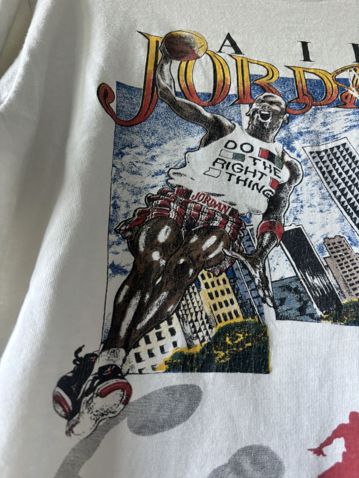 Vintage Vintage Air Jordan Single stich tee Size US XL / EU 56 / 4 - 4 Thumbnail
