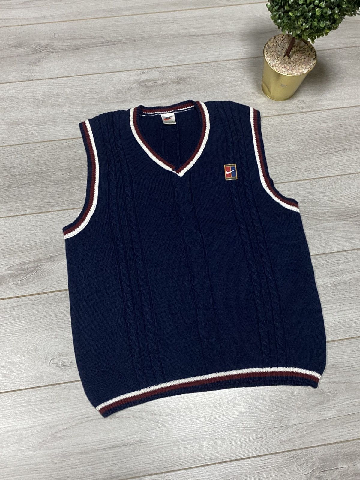 Nike Nike court knitted vest tennis sleeveless Size US L / EU 52-54 / 3 - 2 Thumbnail