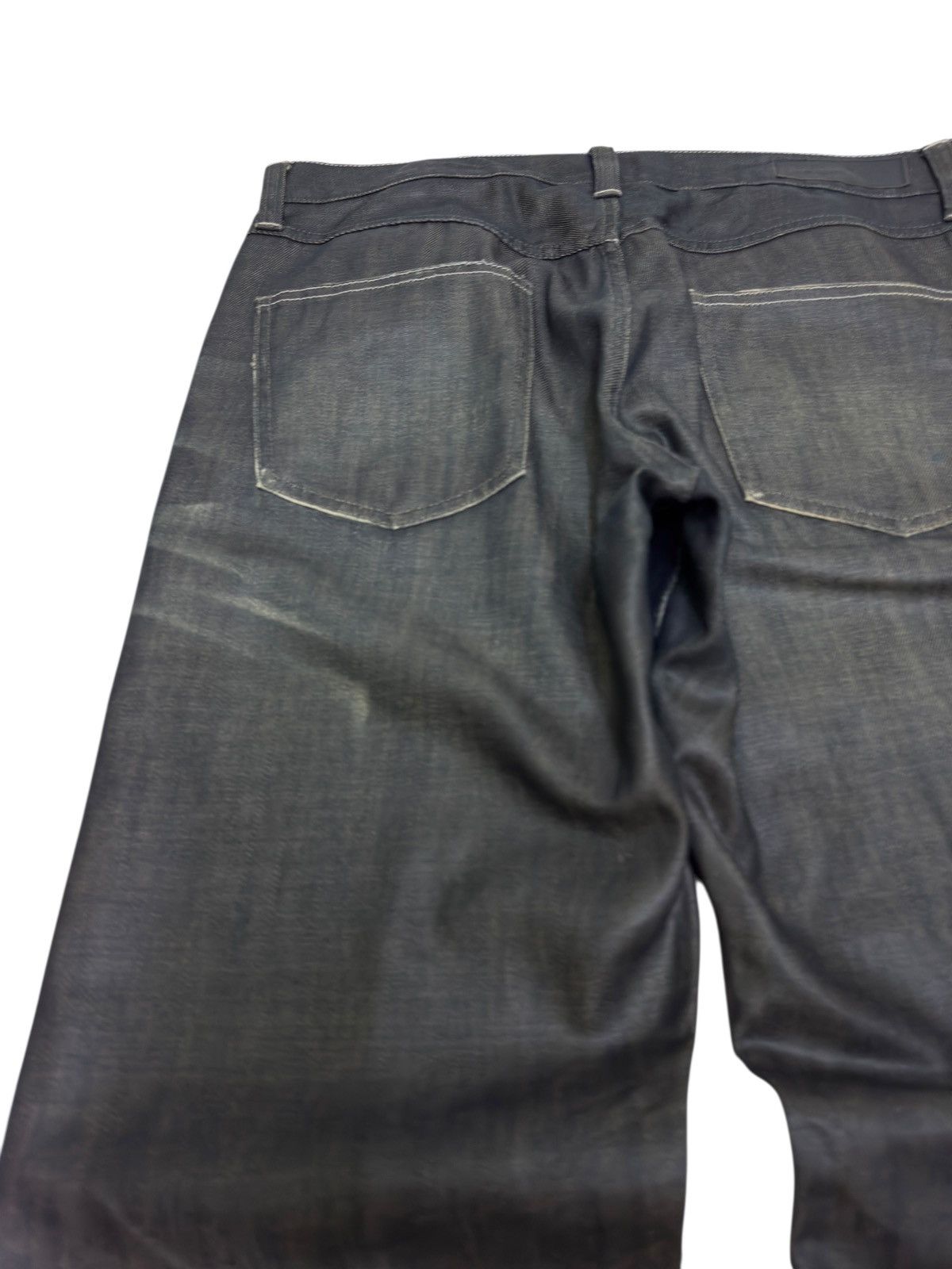 Hysteric Glamour Vintage Back Number Black Coated Waxed Claw Mark Jeans Size US 34 / EU 50 - 9 Thumbnail
