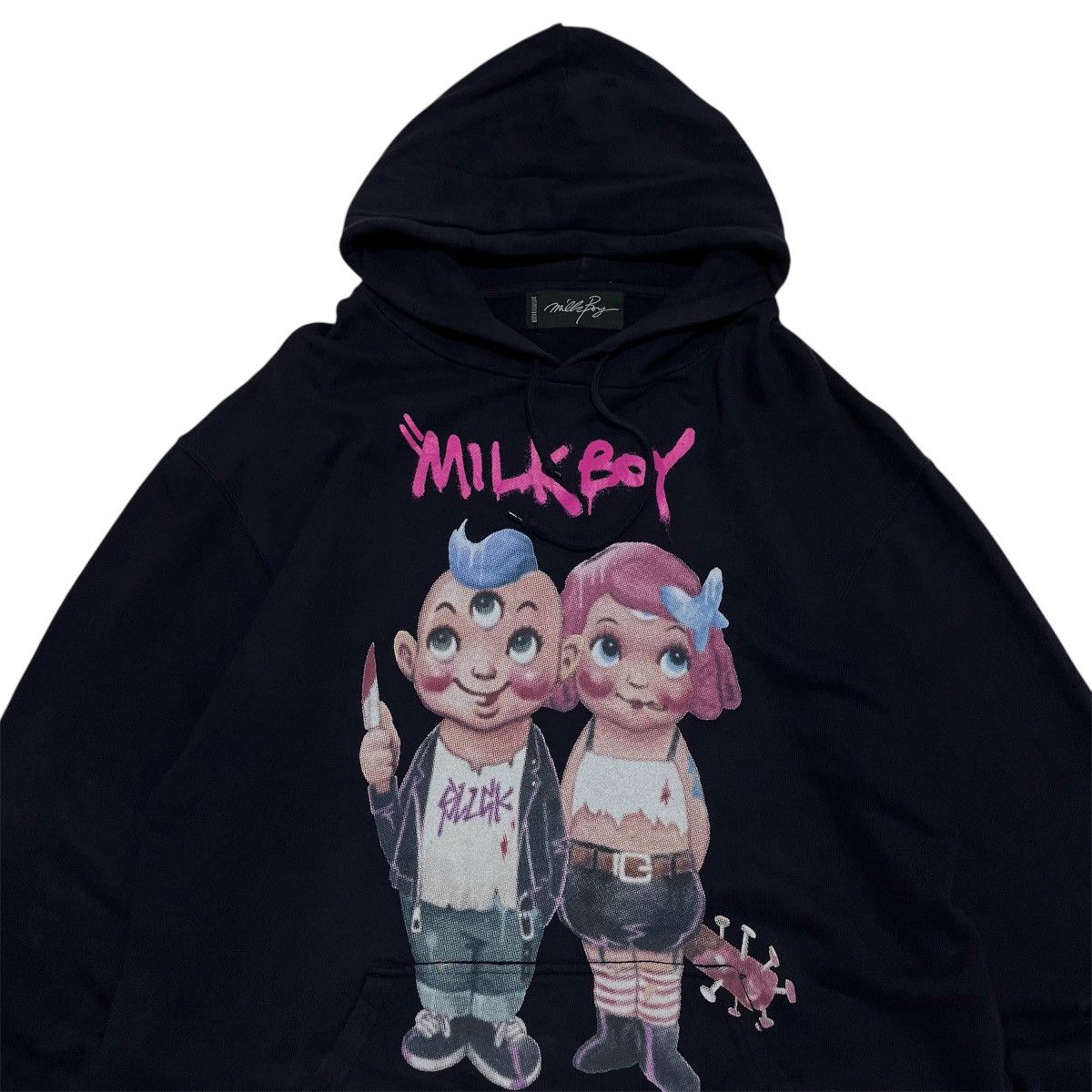 Japanese Brand 20471120 Beauty beast milkboy hoodie navy Size US L / EU 52-54 / 3 - 2 Thumbnail