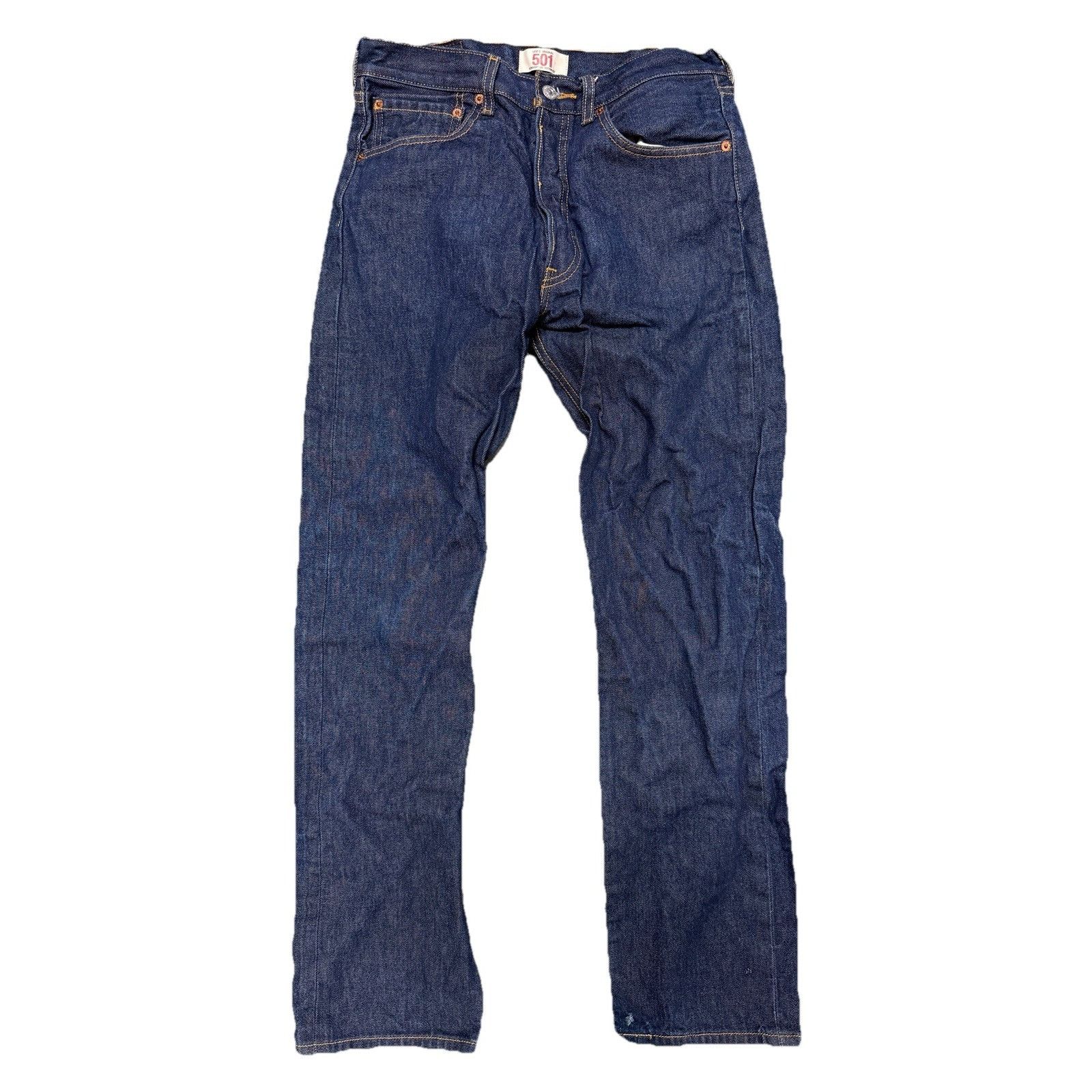 Levi's Levis 501 Jeans Mens 32x34 Dark Wash Denim Straight Leg Size US 32 / EU 48 - 1 Thumbnail