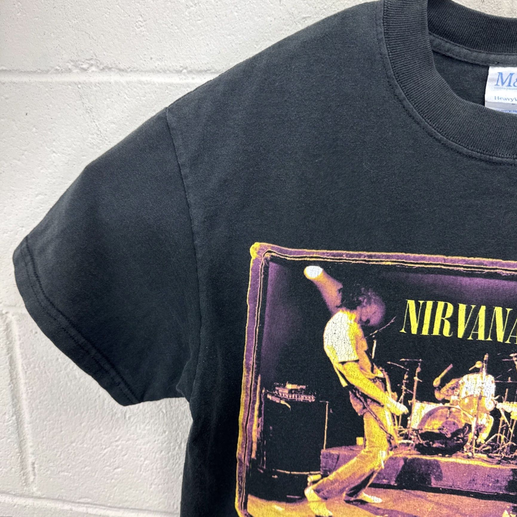 Vintage Vintage Nirvana Band T-Shirt Men Medium Black 90s Grunge Music Logo Graphic Tee Size US M / EU 48-50 / 2 - 5 Thumbnail