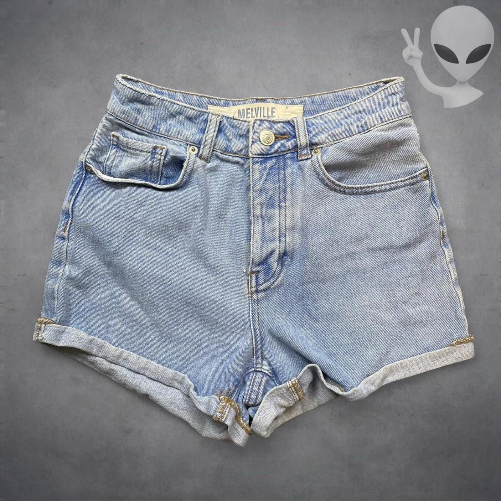 Other Brandy Melville Cuffed Light Denim Shorts OS Size 25" / US 0 / IT 36 - 1 Thumbnail