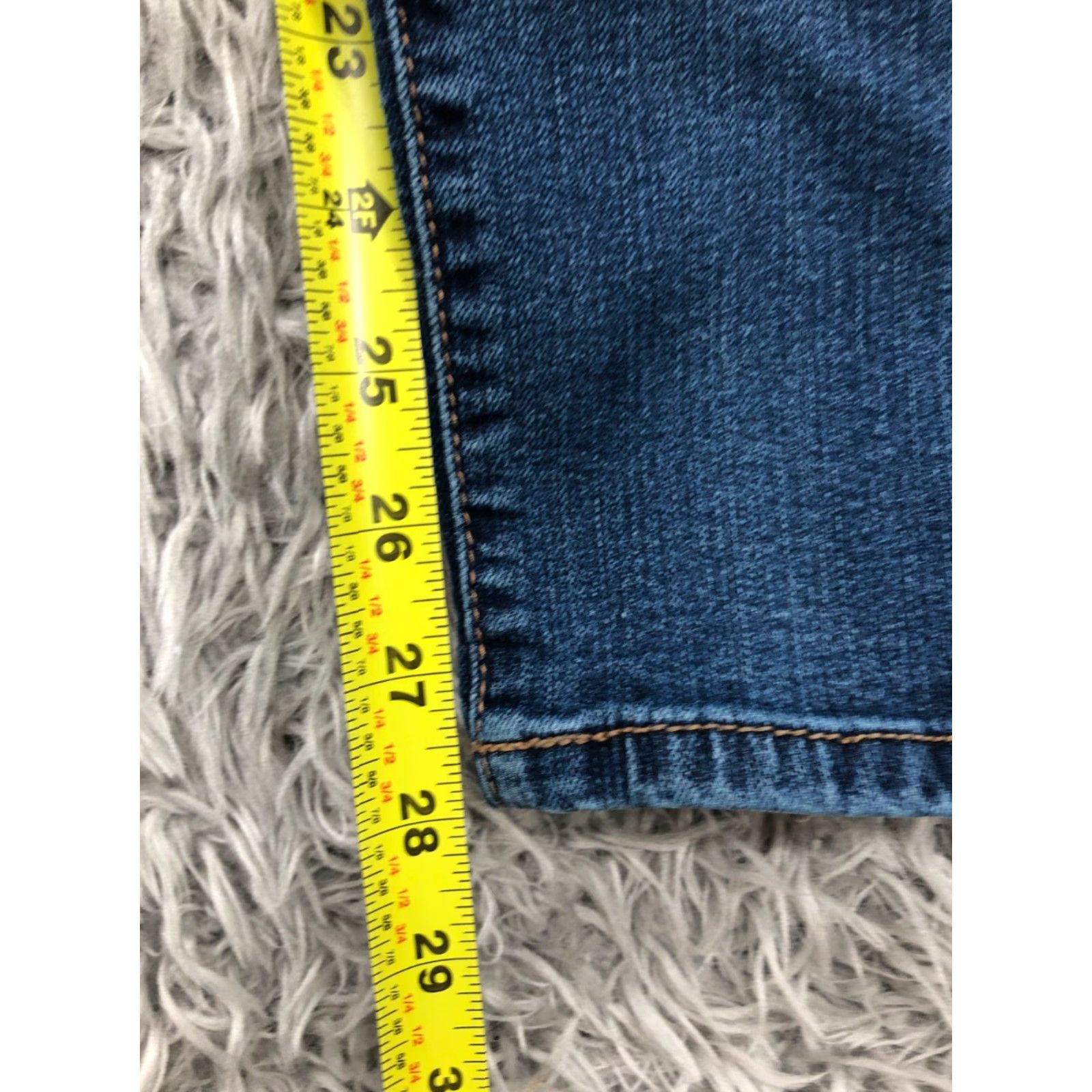 Vintage d.jean Skinny Jeans Womens Size 4 Medium Wash Blue FLAW Size 27" / US 4 / IT 40 - 3 Thumbnail