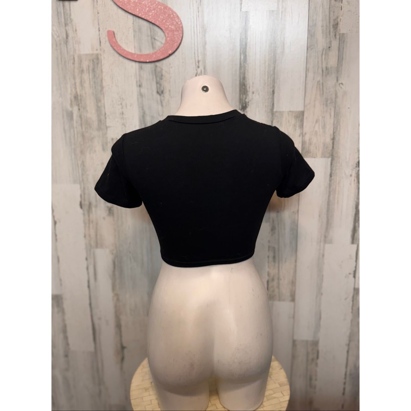 Other Butterfly Flame Graphic Crop Top Black Stretch Tee Size XS Size XS / US 0-2 / IT 36-38 - 3 Thumbnail