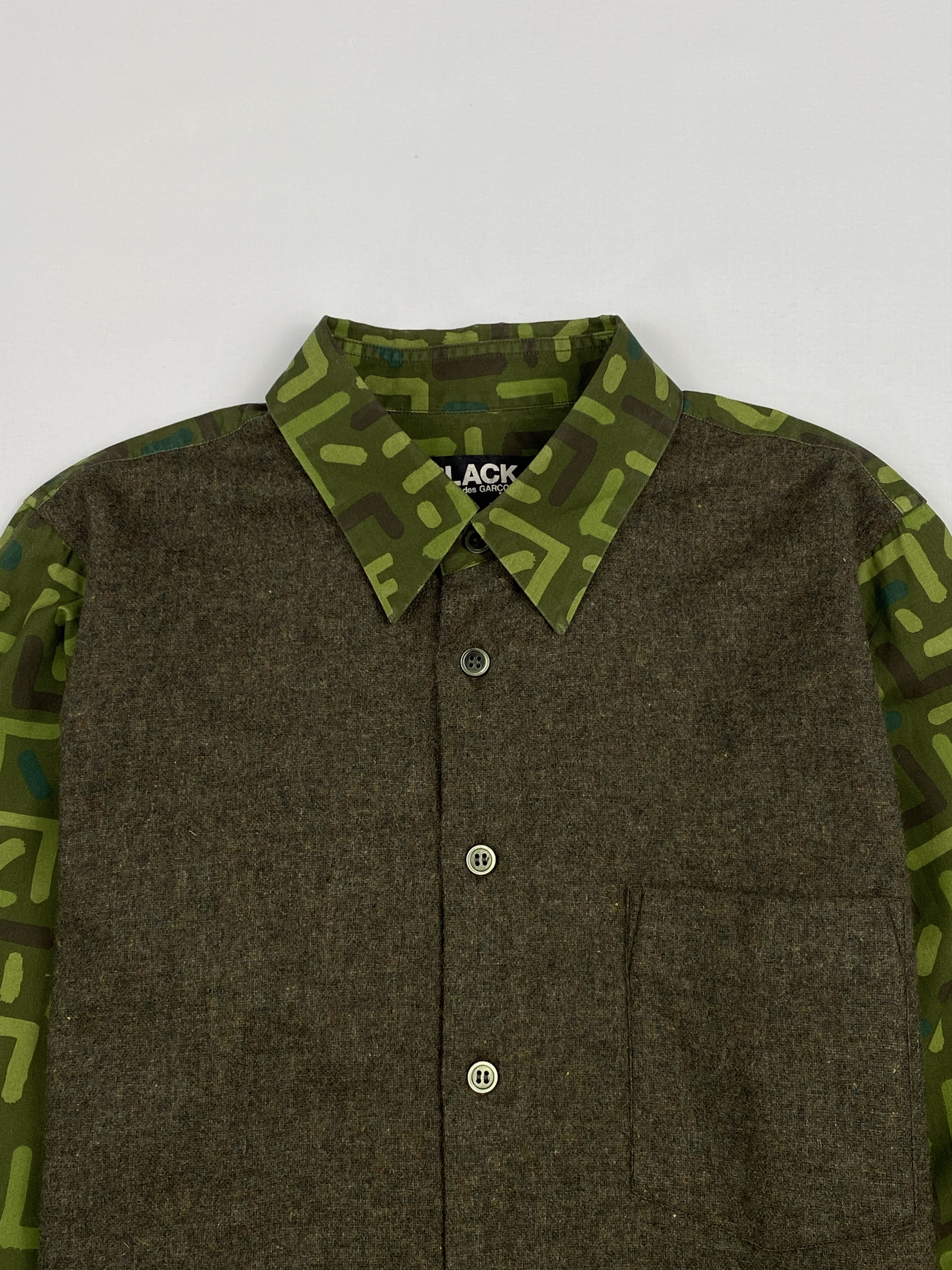 Comme des Garcons Black AD2014 Geometric Print Long Sleeves Shirt Size US XS / EU 42 / 0 - 3 Thumbnail