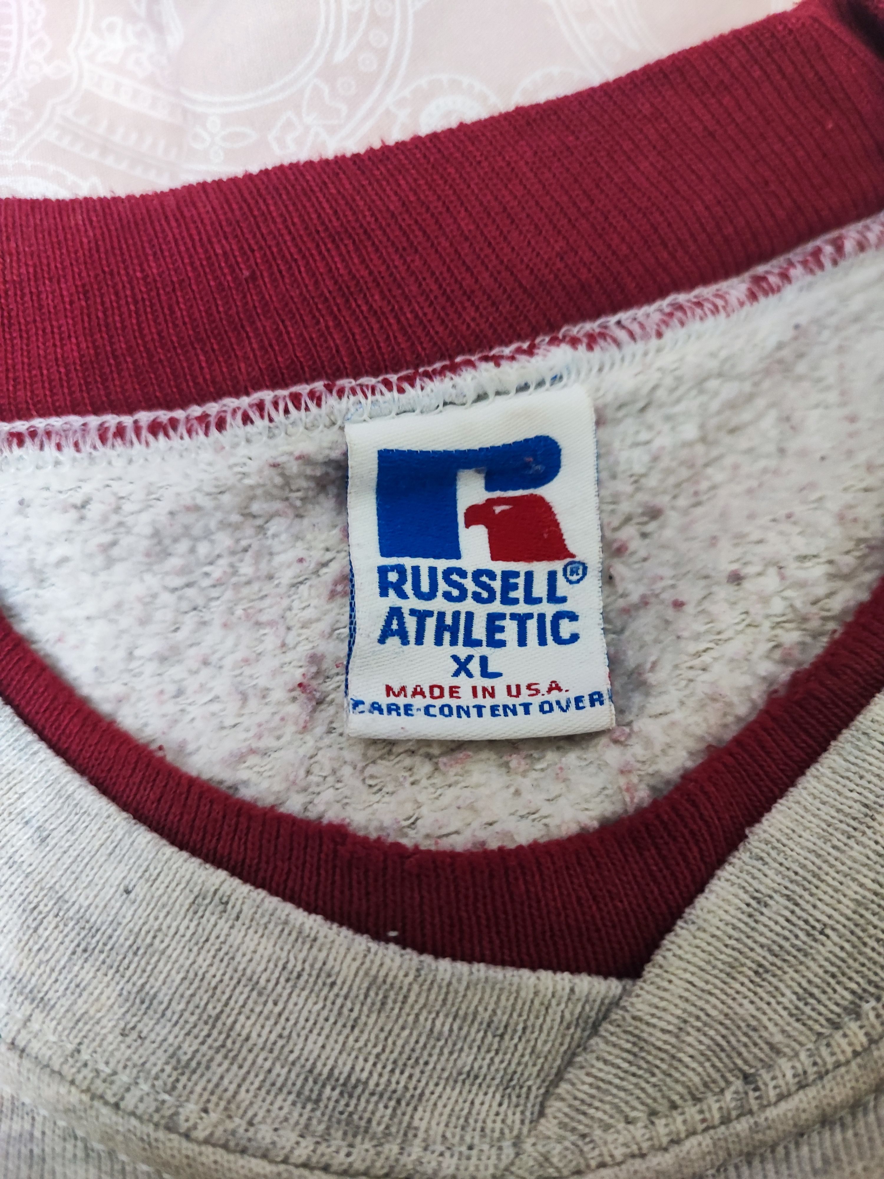 Russell Athletic Vintage Russell Athletic trashed Boxy 2 tone sweatshirt Size US XL / EU 56 / 4 - 11 Thumbnail