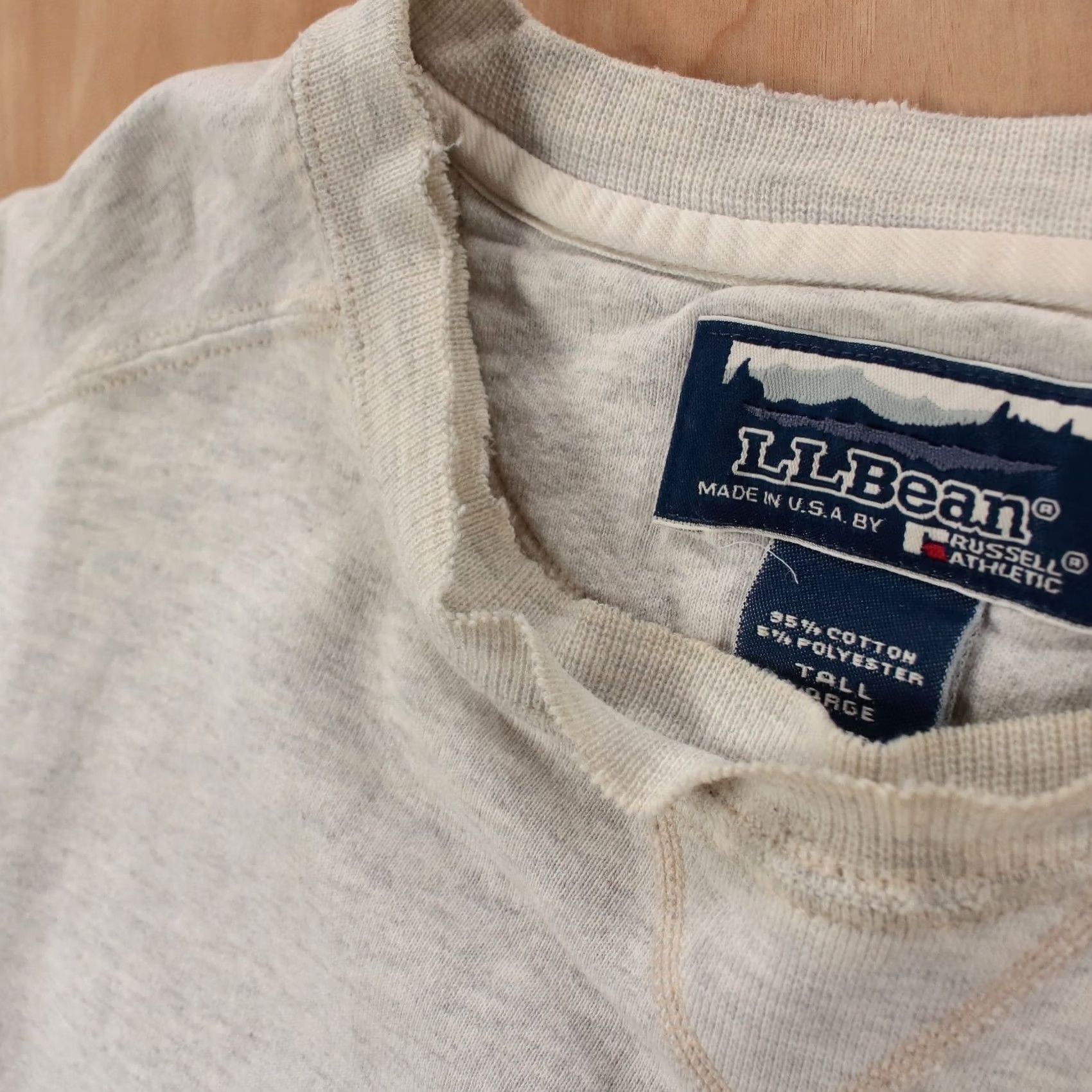 Vintage VTG LL BEAN Sweatshirt Large Tall LT Gray Russell USA Made VINTAGE Pullover Mens Size US L / EU 52-54 / 3 - 5 Thumbnail