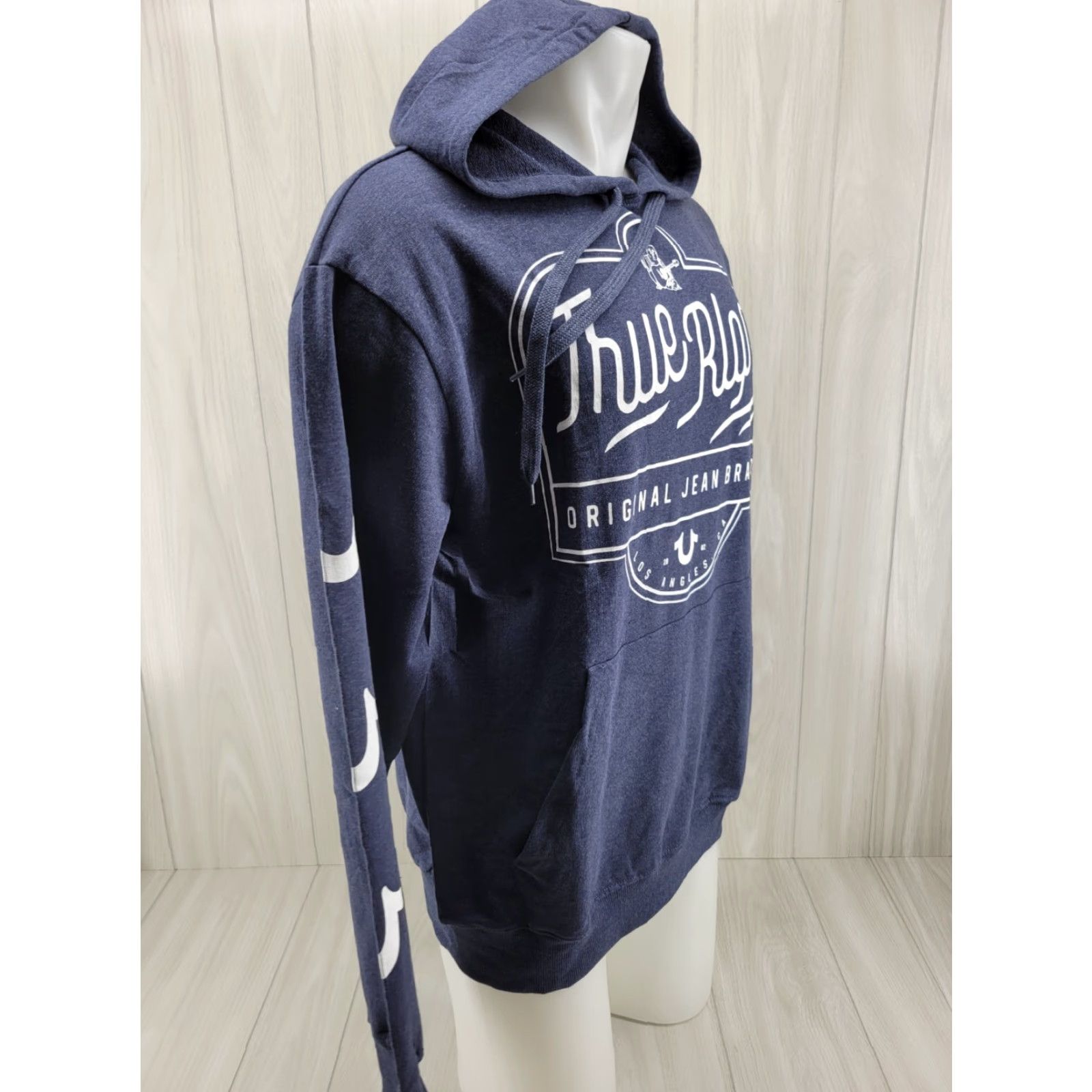 True Religion VINTAGE True Religion Hoodie Mens Buddha Logo Pullover Sweatshirt Large NWT Blue 50/50 Fleece Logo Print Size US L / EU 52-54 / 3 - 5 Thumbnail