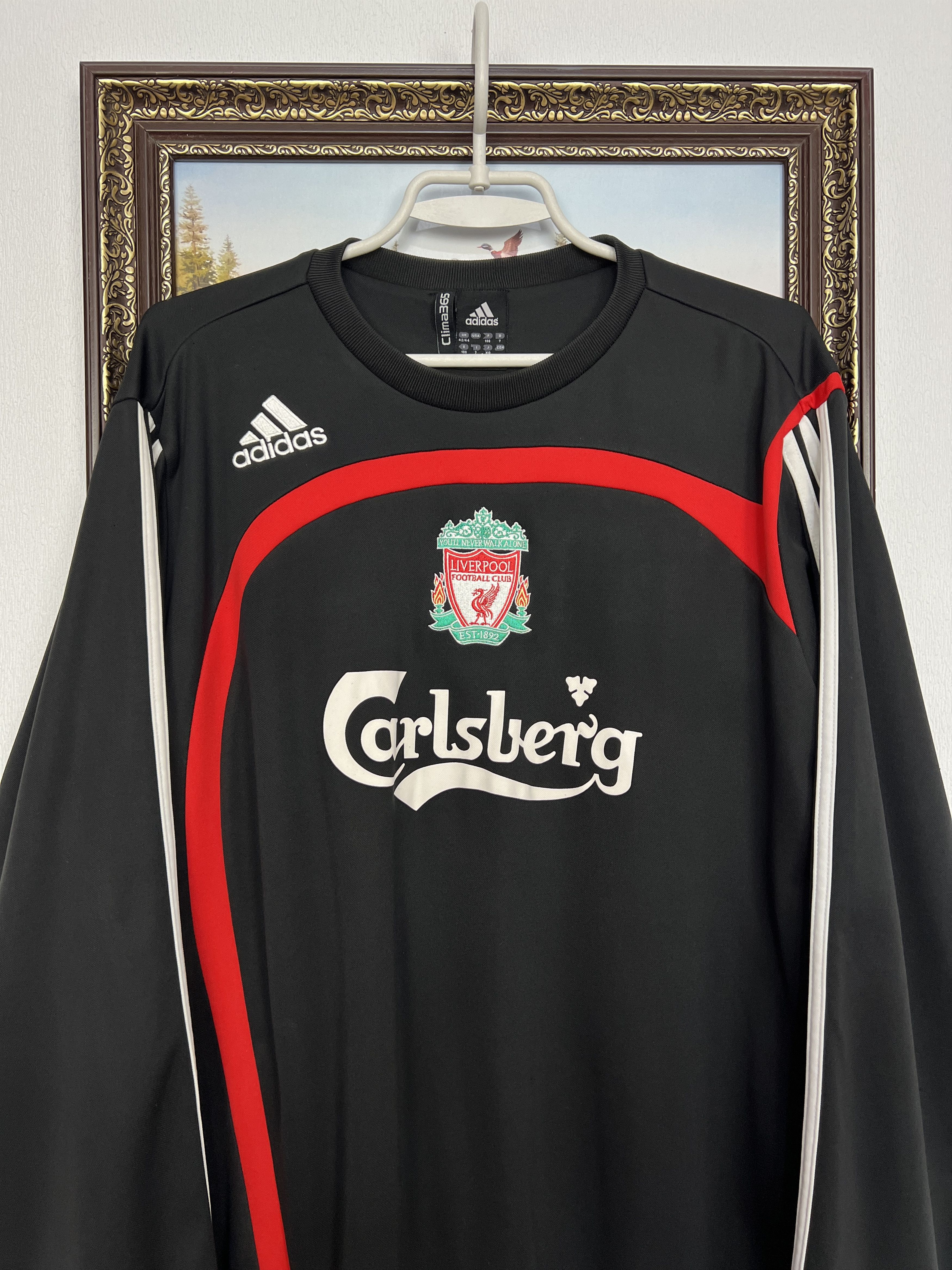 Adidas Liverpool Football Sweatshirt Soccer Track Top Crewneck Size US L / EU 52-54 / 3 - 2 Thumbnail
