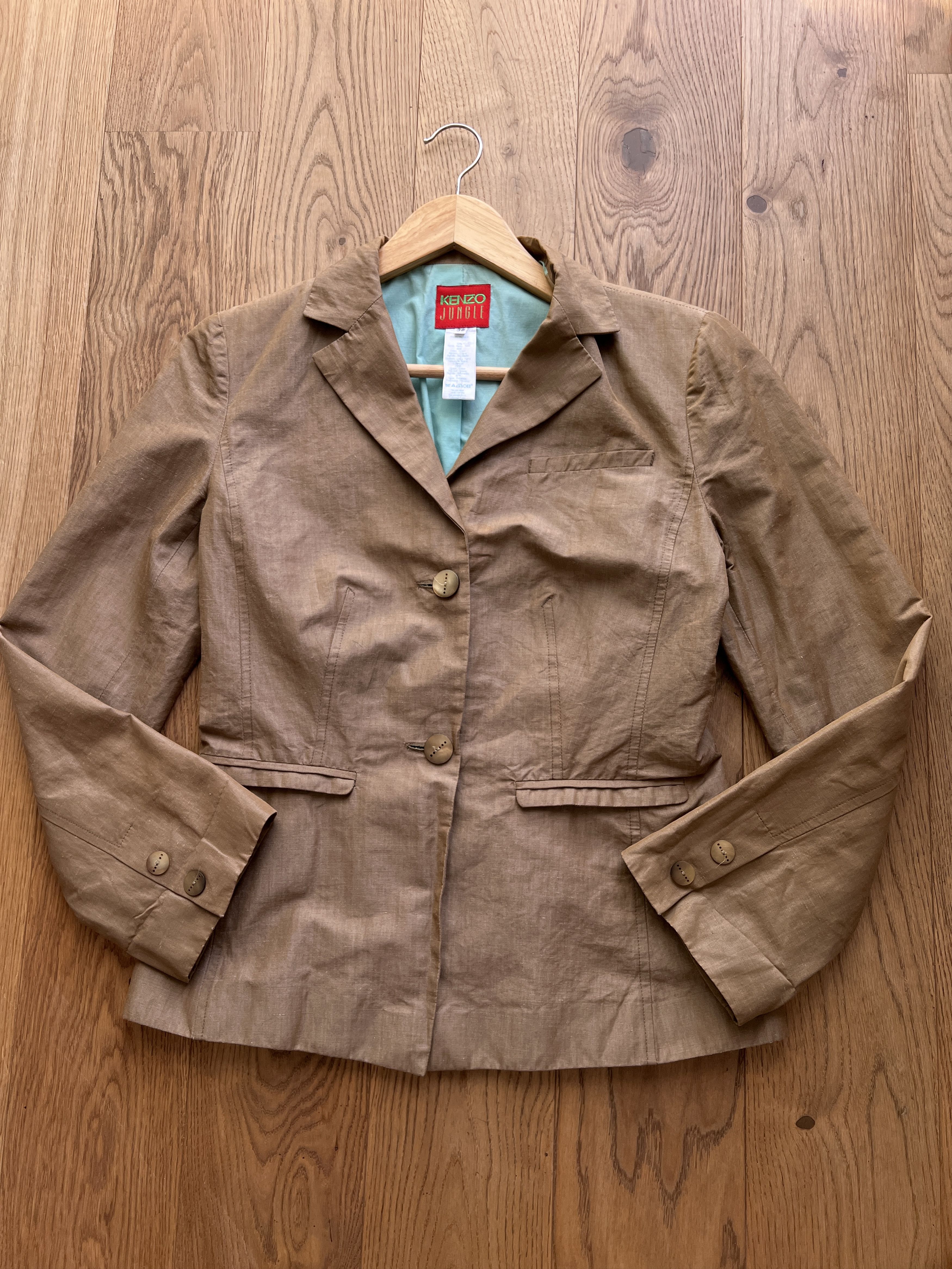 Kenzo Rare! Kenzo Jungle vintage 1990s rami blazer jacket luxury Size M / US 6-8 / IT 42-44 - 10 Thumbnail