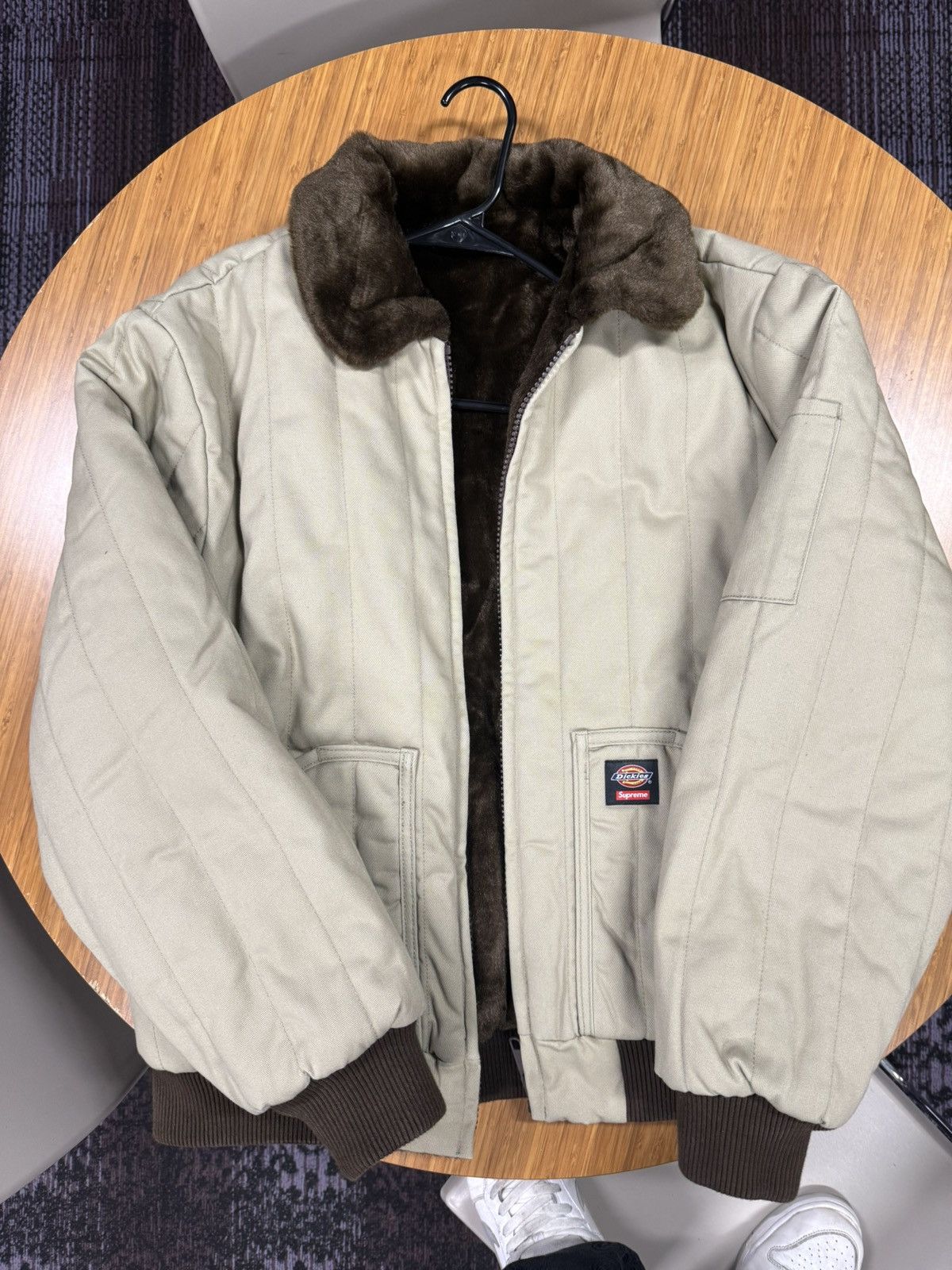 Supreme Faux Faux Fur Repeater Bomber Brown Fendi freece Zip