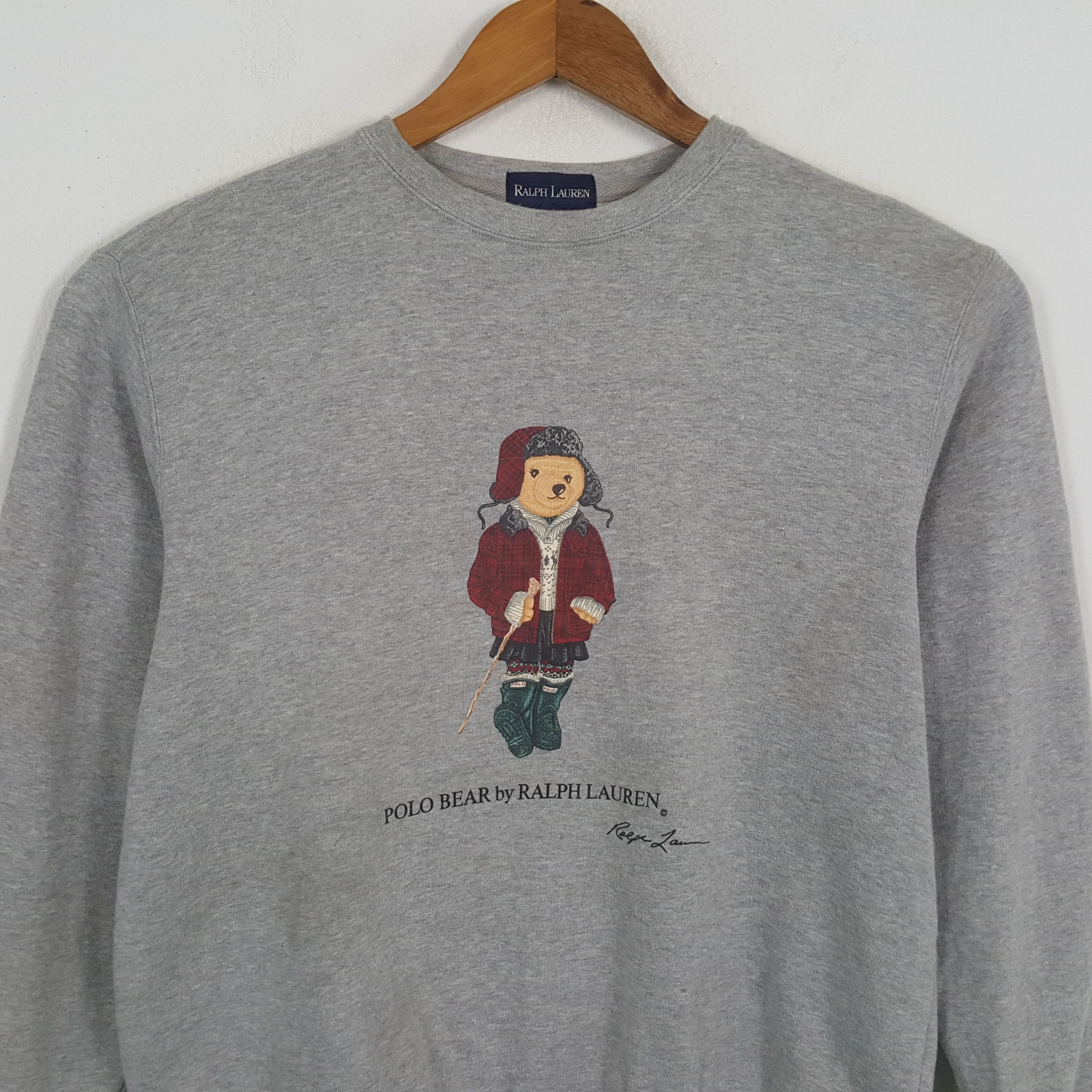 Polo Ralph Lauren × Vintage Vintage POLO BEAR by RALPH LAUREN Fashion Brand Sweatshirts Size US M / EU 48-50 / 2 - 2 Thumbnail