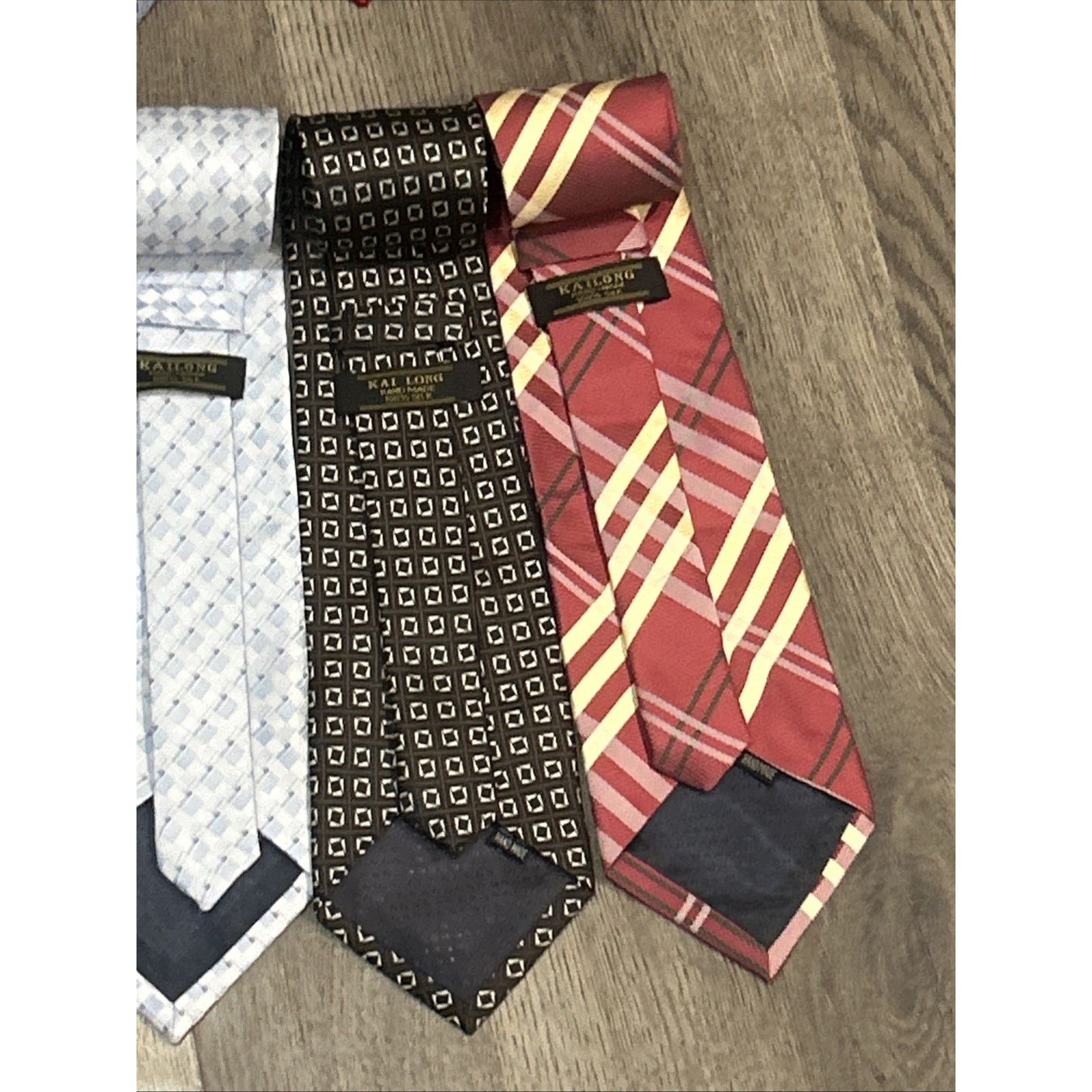 Kai Lot Of 21 Kai Long 100% Silk Ties Various Colors & Patterns Size ONE SIZE - 16 Thumbnail