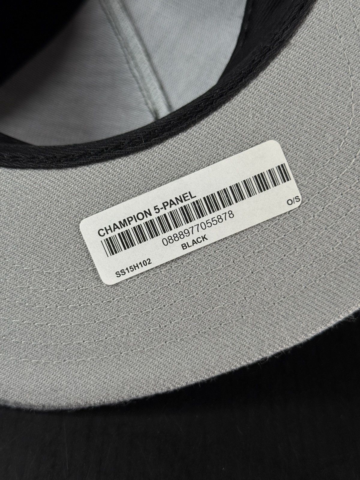 Supreme SUPREME SS15 CHAMPION 5-PANEL BLACK HAT BRAND NEW Size ONE SIZE - 8 Thumbnail