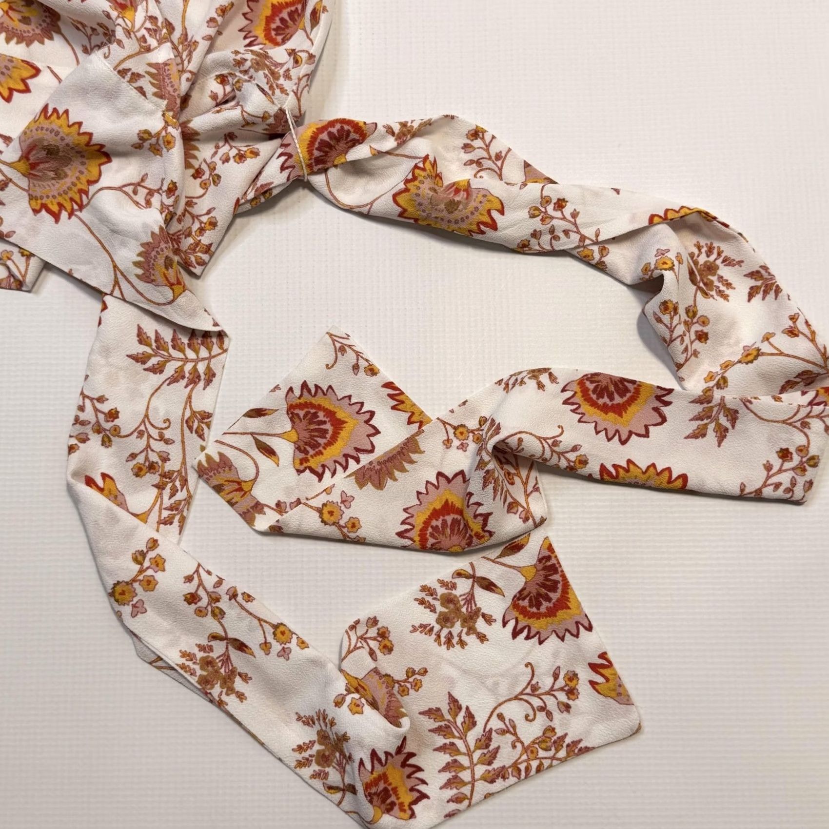 Vintage 1. STATE Blouse Womens Large White Floral Wrap Tie Waist V Neck 3/4 Sleeve Top Size L / US 10 / IT 46 - 5 Thumbnail