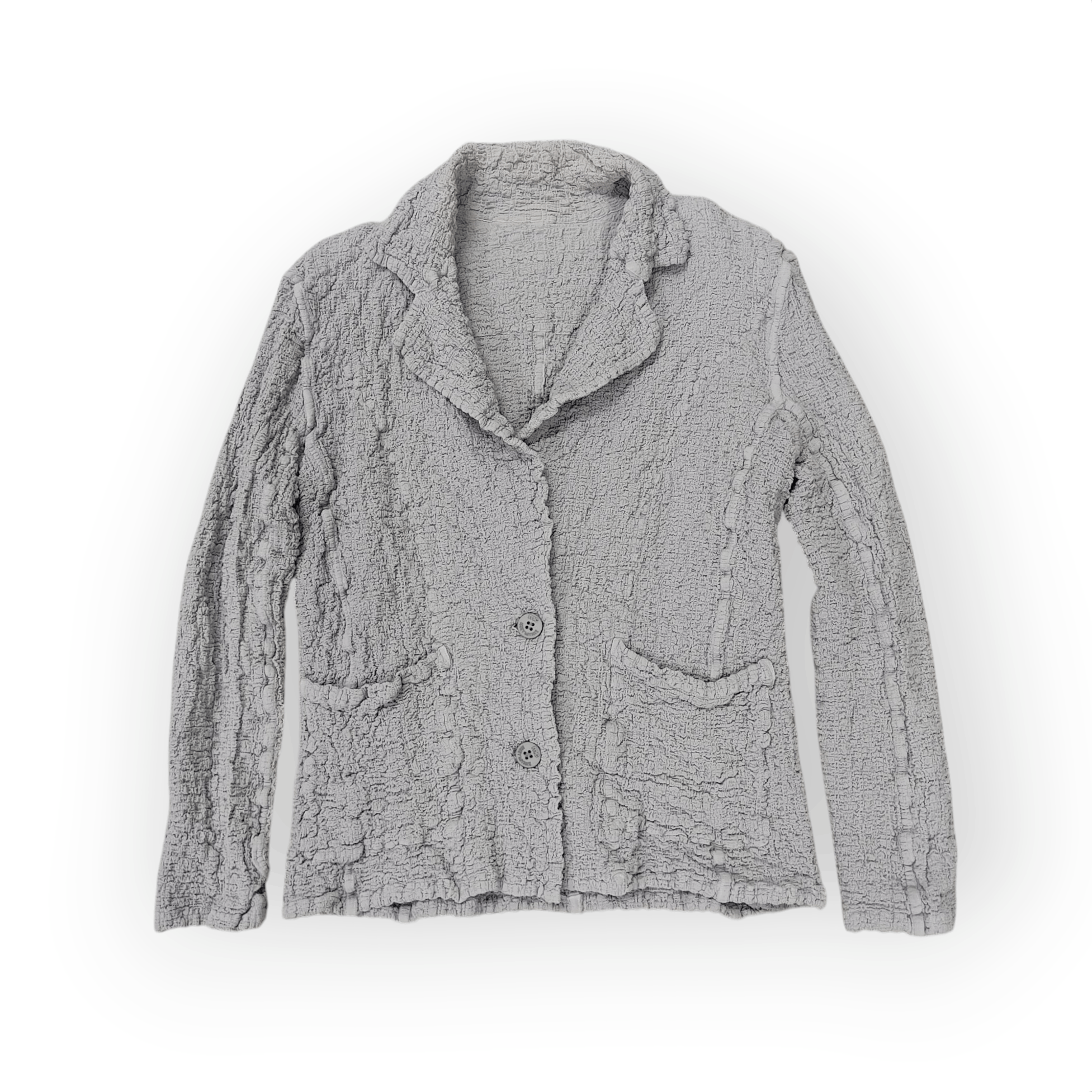 Issey Miyake × Pleats Please Issey Miyake ISSEY MIYAKE Me Cauliflower Pleated Stretch Cardigan Blazer Size S / US 4 / IT 40 - 5 Thumbnail