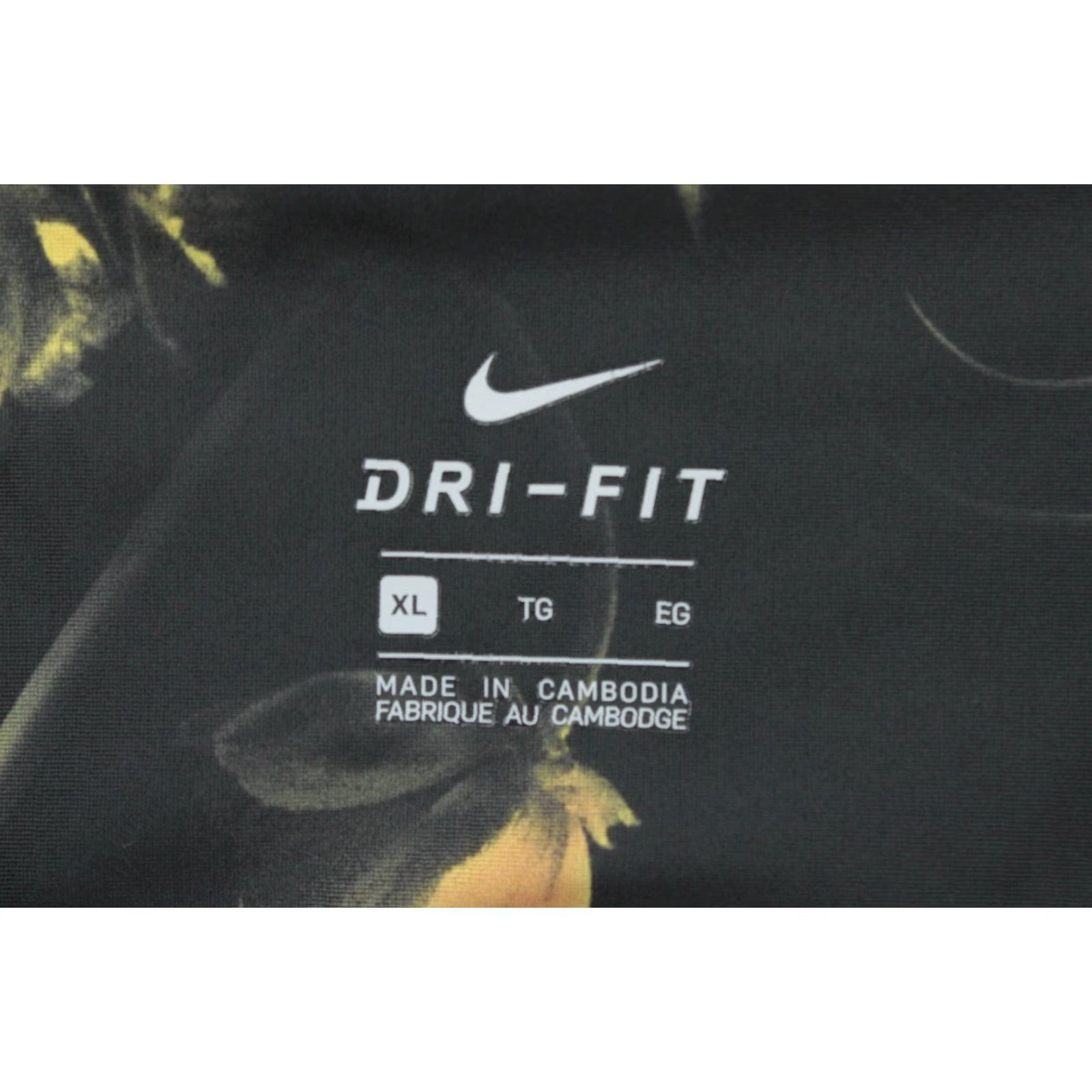 Nike Nike Women’s XL Black & Yellow Floral All Over Rose Prints Activewear Legging Shirt? Size 40" / US 18 - 5 Thumbnail