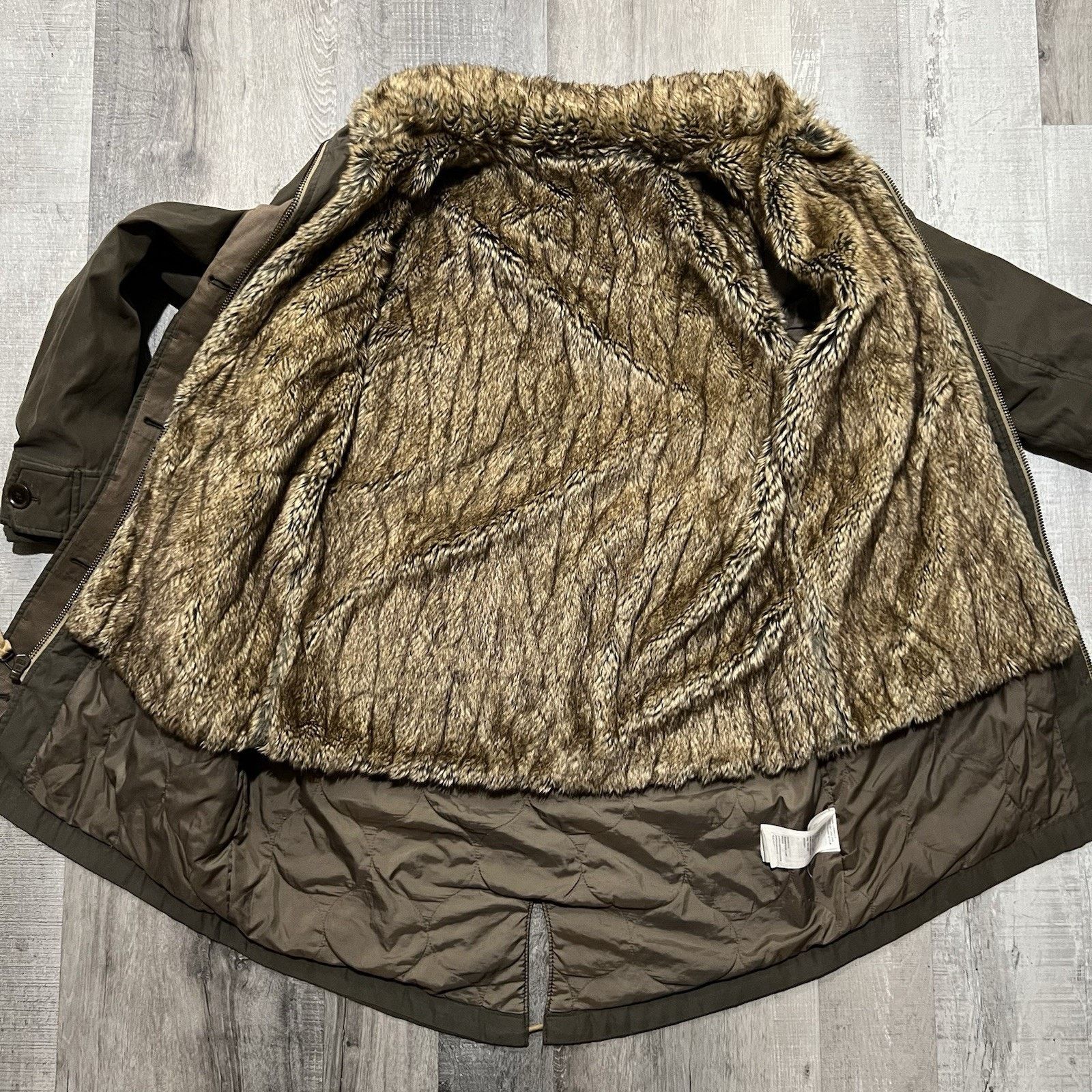 Abercrombie & Fitch Abercrombie And Fitch Green Fur Vest Military Coat Jacket Size L / US 10 / IT 46 - 6 Thumbnail